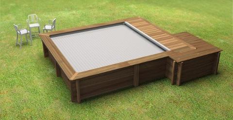 Realizzazione Piscina fuori terra in legno quadrata Pistoche