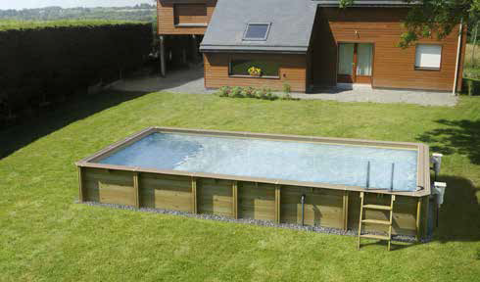 Realizzazione Piscina fuori terra in legno rettangolare Niagara