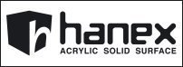 Hanex® solid surface, minerale di roccia e metilmetacrilato by SADUN