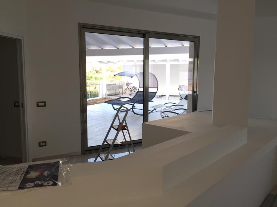 Villa moderna Partinico Alcamo Infissi alluminio taglio termico Thermo plus