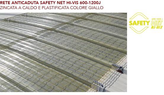 RETE ANTICADUTA SAFETY NET HI-VIS 600-1200J ZINCATA A CALDO E PLASTIFICATA COLORE GIALLO Safety Net RETE ANTICADUTA SAFETY NET HI-VIS 600-1200J ZINCATA A CALDO E PLASTIFICATA…