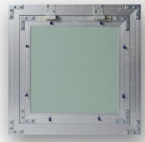 BOTOLA D’ISPEZIONE IN CARTONGESSO CON TELAIO IN ALLUMINIO RIVETTATO SERIE GR  dopp.lastra
