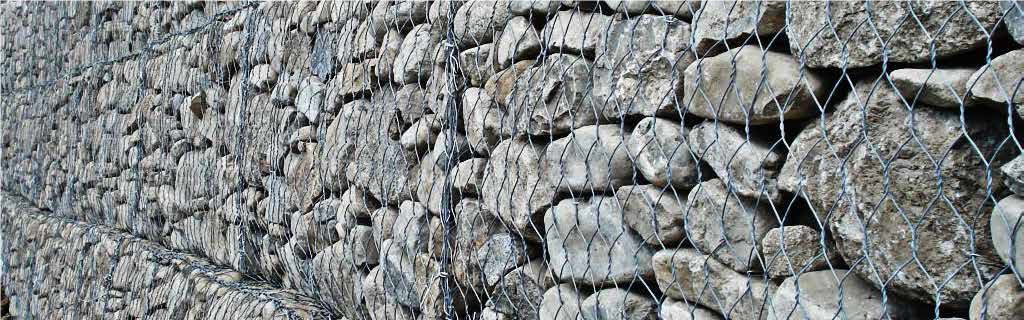 GABBIONI A SCATOLA A RETE A MAGLIE A DOPPIA TORSIONE LEANZA GROUP ZINCO/ALLUMINIO+PVC