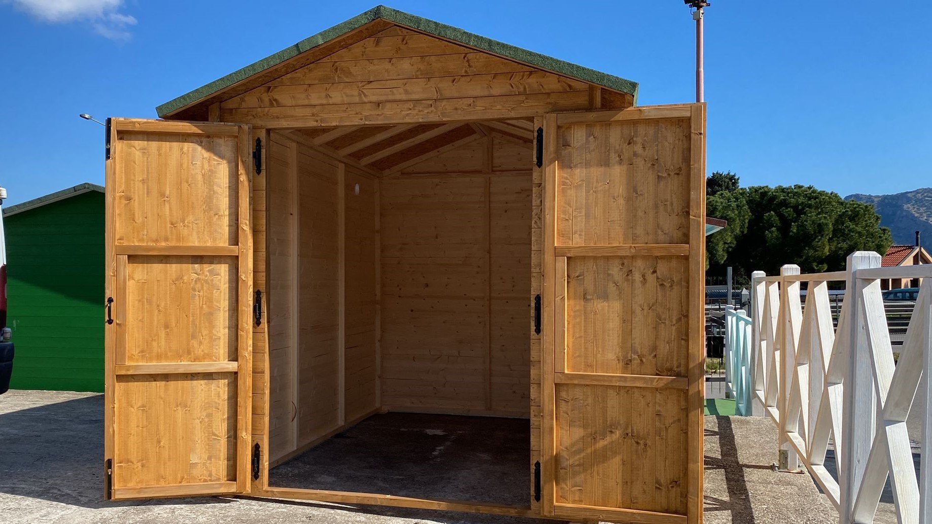 CASETTA PORTA ATTREZZI IN LEGNO MOD. BOX MOTO