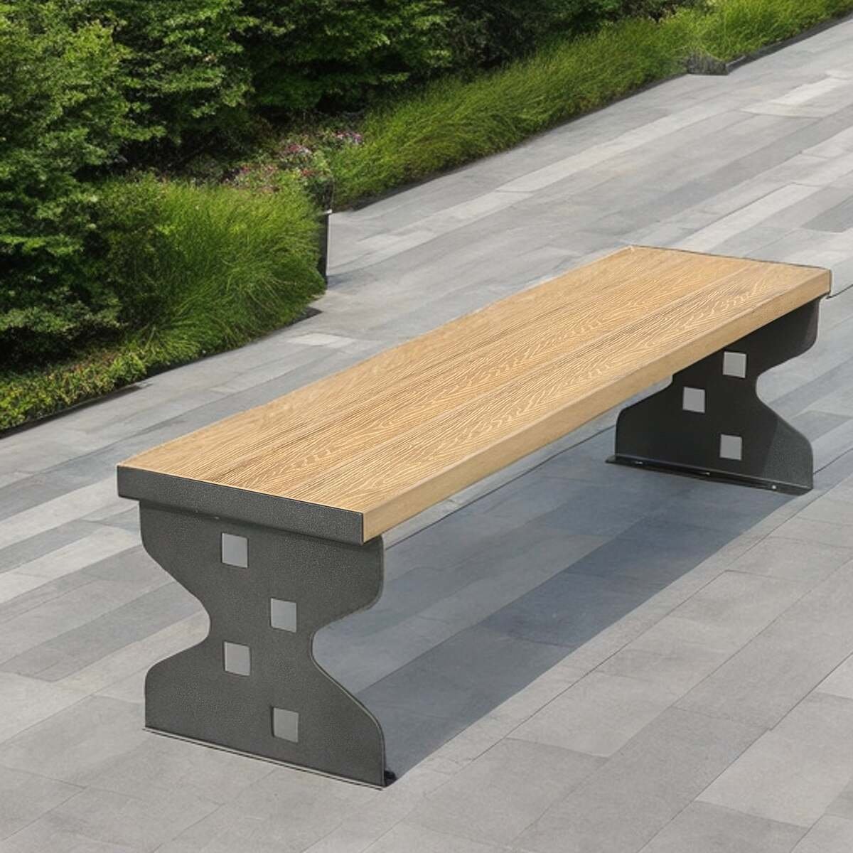 PANCHINA PER ARREDO URBANO IN WPC SIGNOR VERDE MOD. ALICE