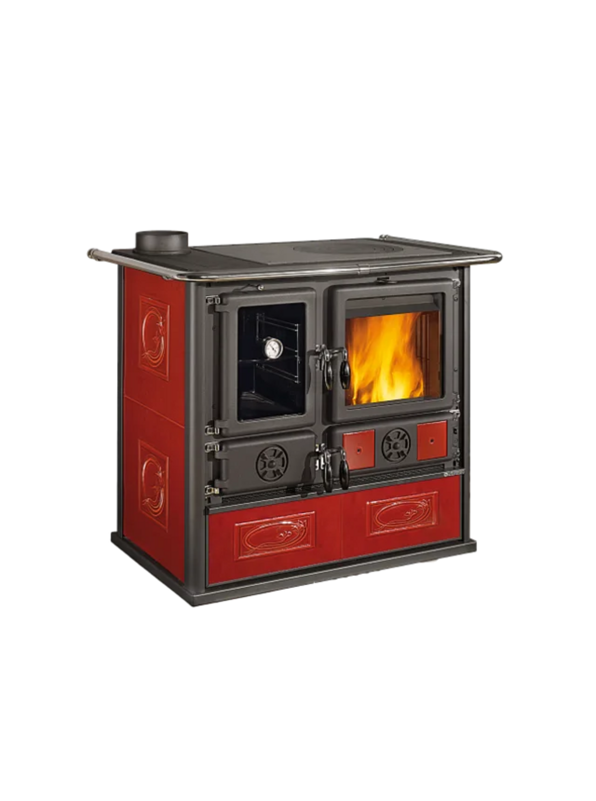Cucina a legna in VST la nordica ROSA SINISTRA REVERSE VST.16 CERAMICA