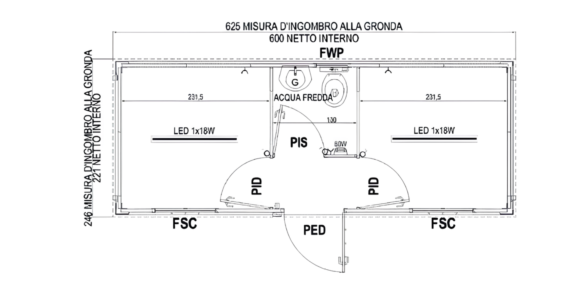 MONOBLOCCO PREFABBRICATO Serie SAPIC LARGE SC3