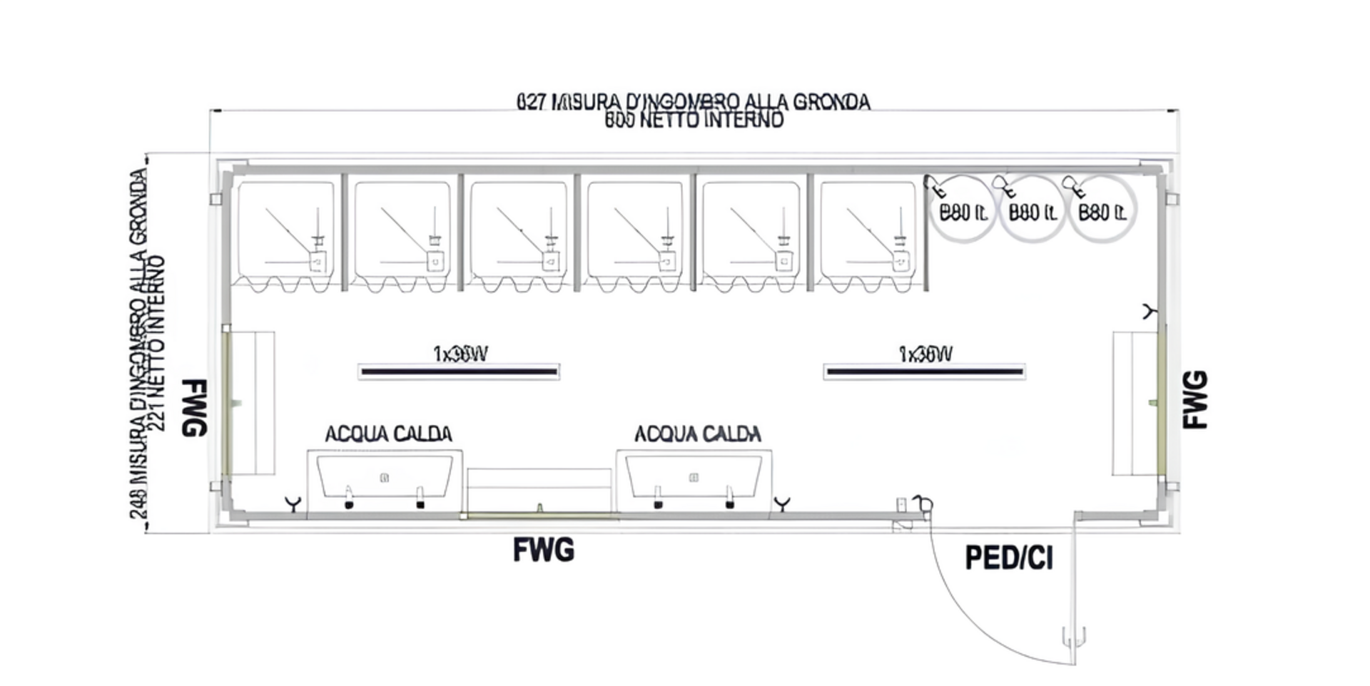 Monoblocchi Servizi Prefabbricati l2house Serie SR