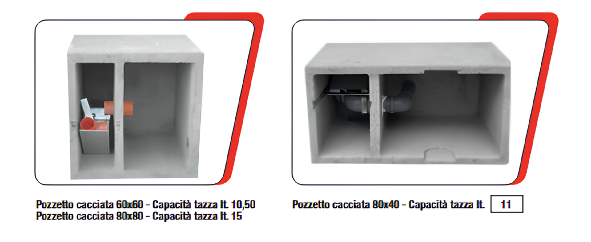 Pozzetto di Cacciata 80X40 Rinforzato in CLS Armato