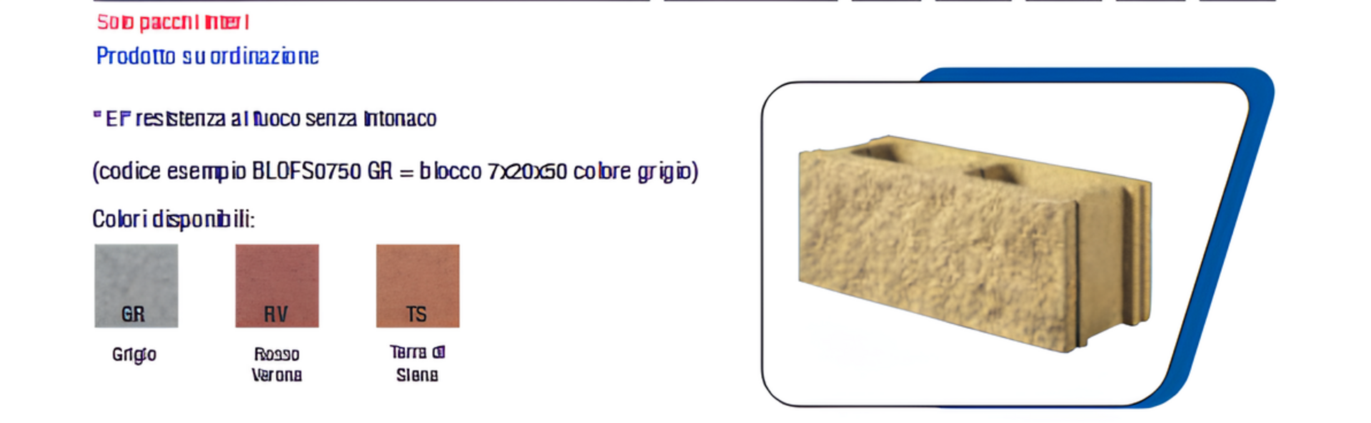 BLOCCHI SPLITTATI ARCHITETTONICI IN CLS VIBROCOMPRESSO IN CLS VIBROCOMPRESSO