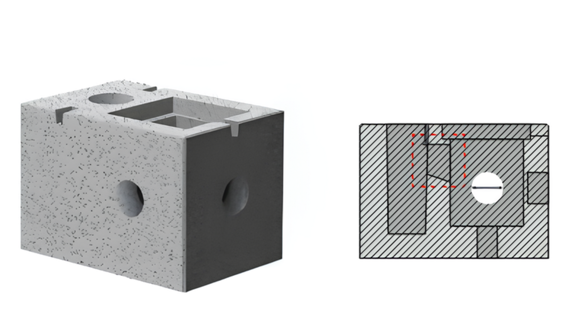 PLINTO PORTAPALO 60x85xH60 IN CLS VIBRATO ARMATO