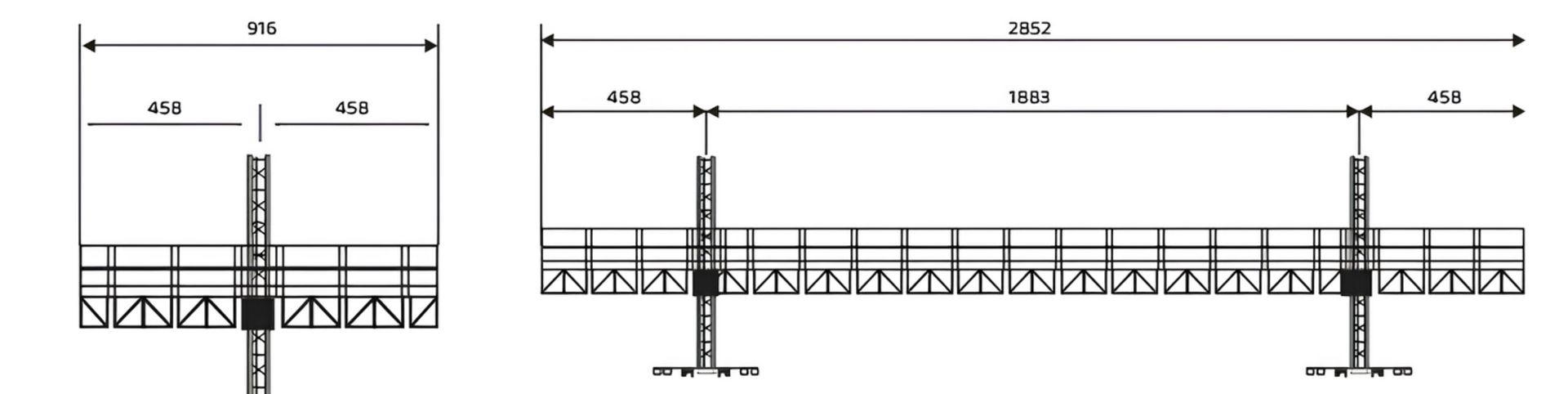 Golden Bridge piattaforma autosollevante su colonne 220V e 380V ponteggio elettrico professionale