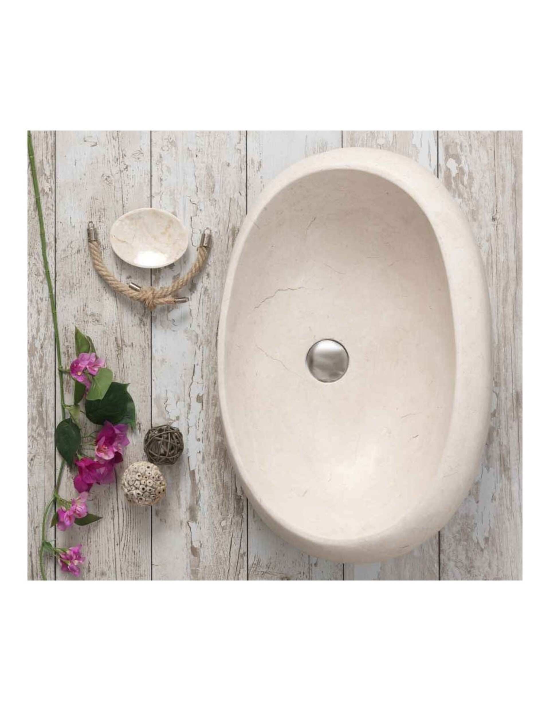 Lavabo Boule Bianco in marmo Imso Ceramiche ISLABUWHI