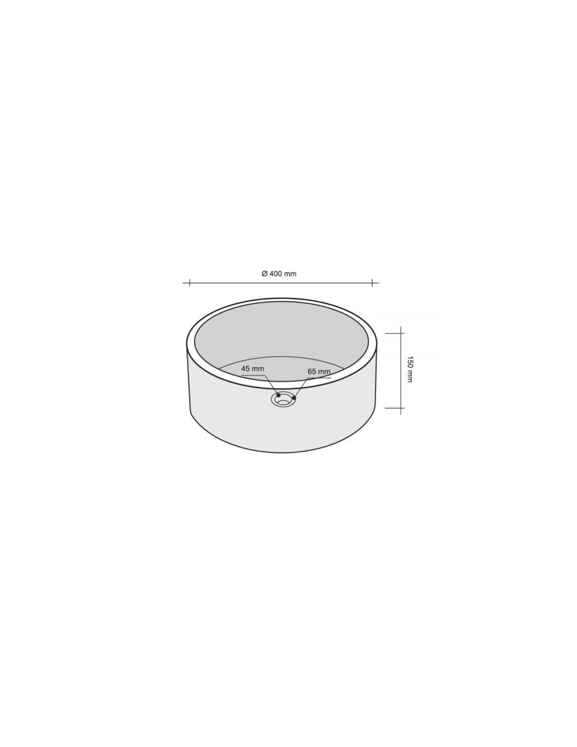 Lavabo Cerchio Beige in marmo Imso Ceramiche ISLACERBG