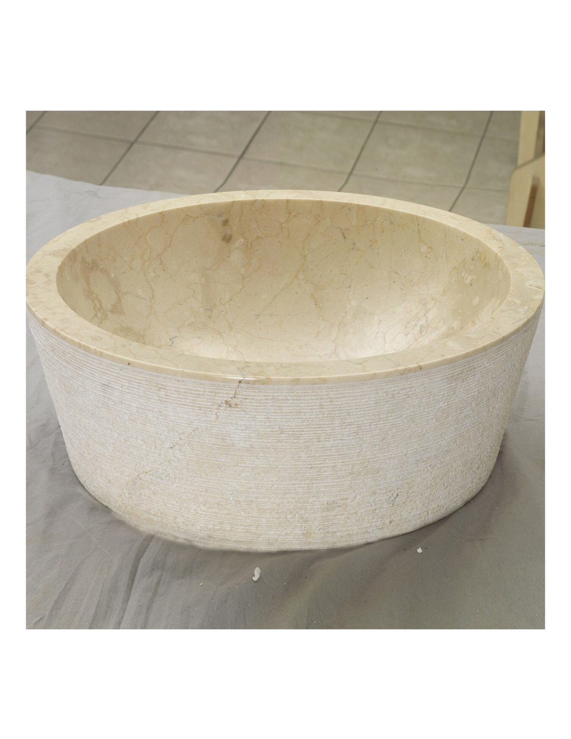 Lavabo Cerchio Beige in marmo Imso Ceramiche ISLACERBG