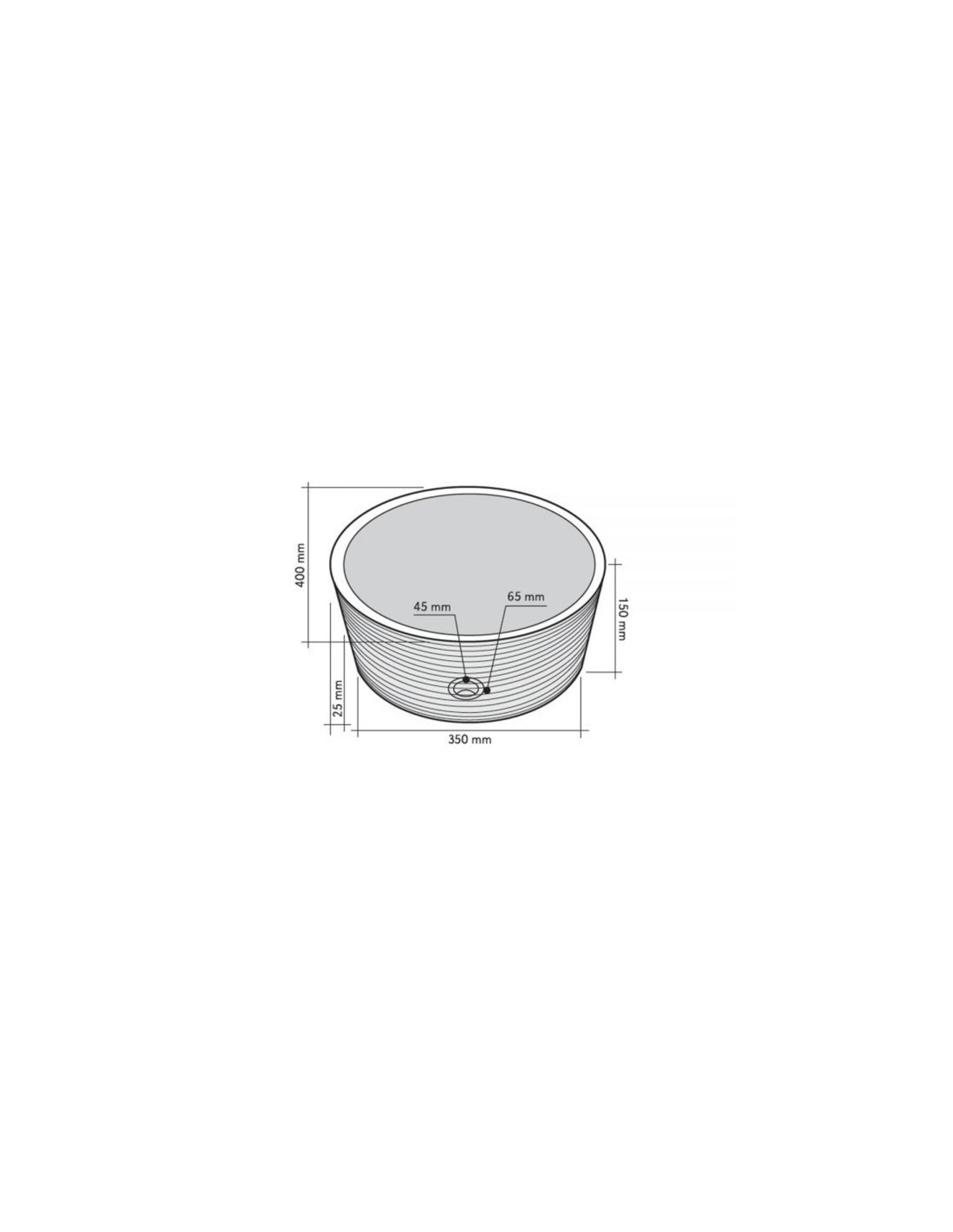 Lavabo Cilindro Beige Burattato in marmo Imso Ceramiche ISLACILBE