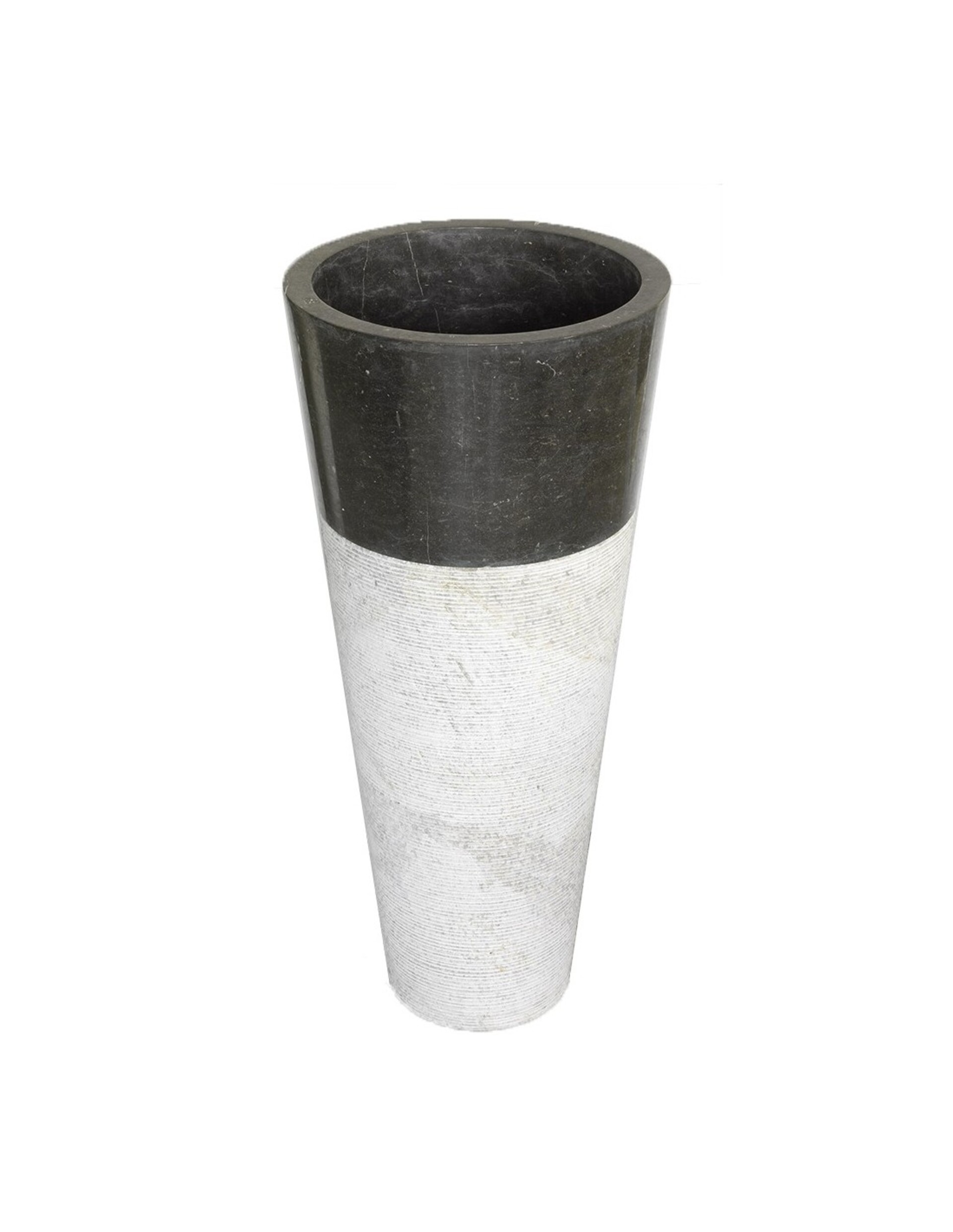 Lavabo Conico Nero in marmo lavorato Imso Ceramiche ISLACONNE