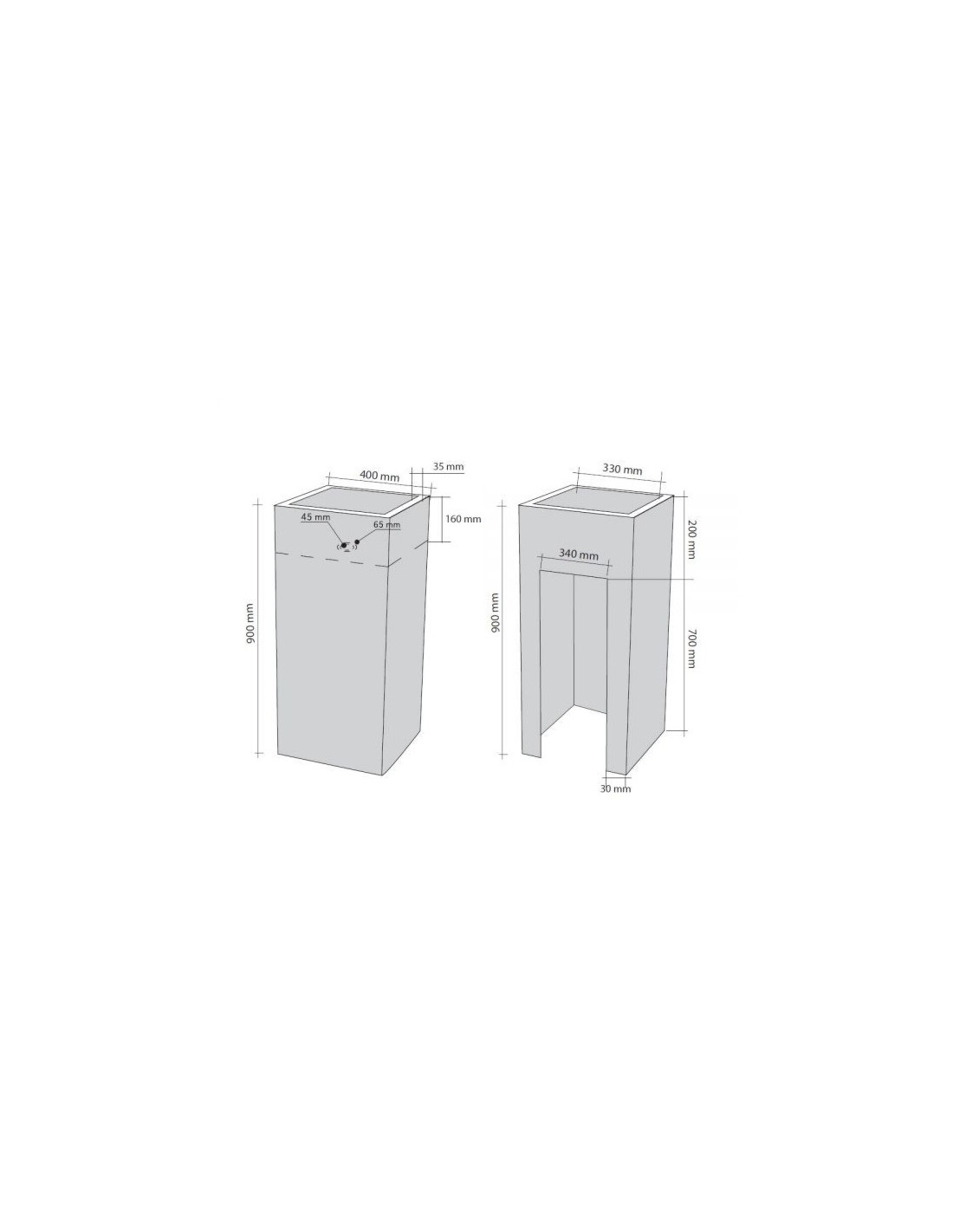 Lavabo Cubo Nero in marmo Imso Ceramiche ISLACUBNE