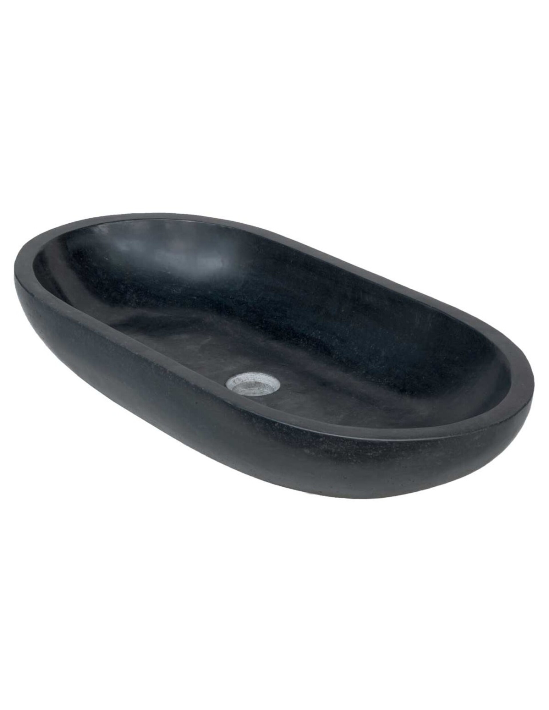Lavabo Ovale Basalto Nero Imso Ceramiche ISLAOVBNE