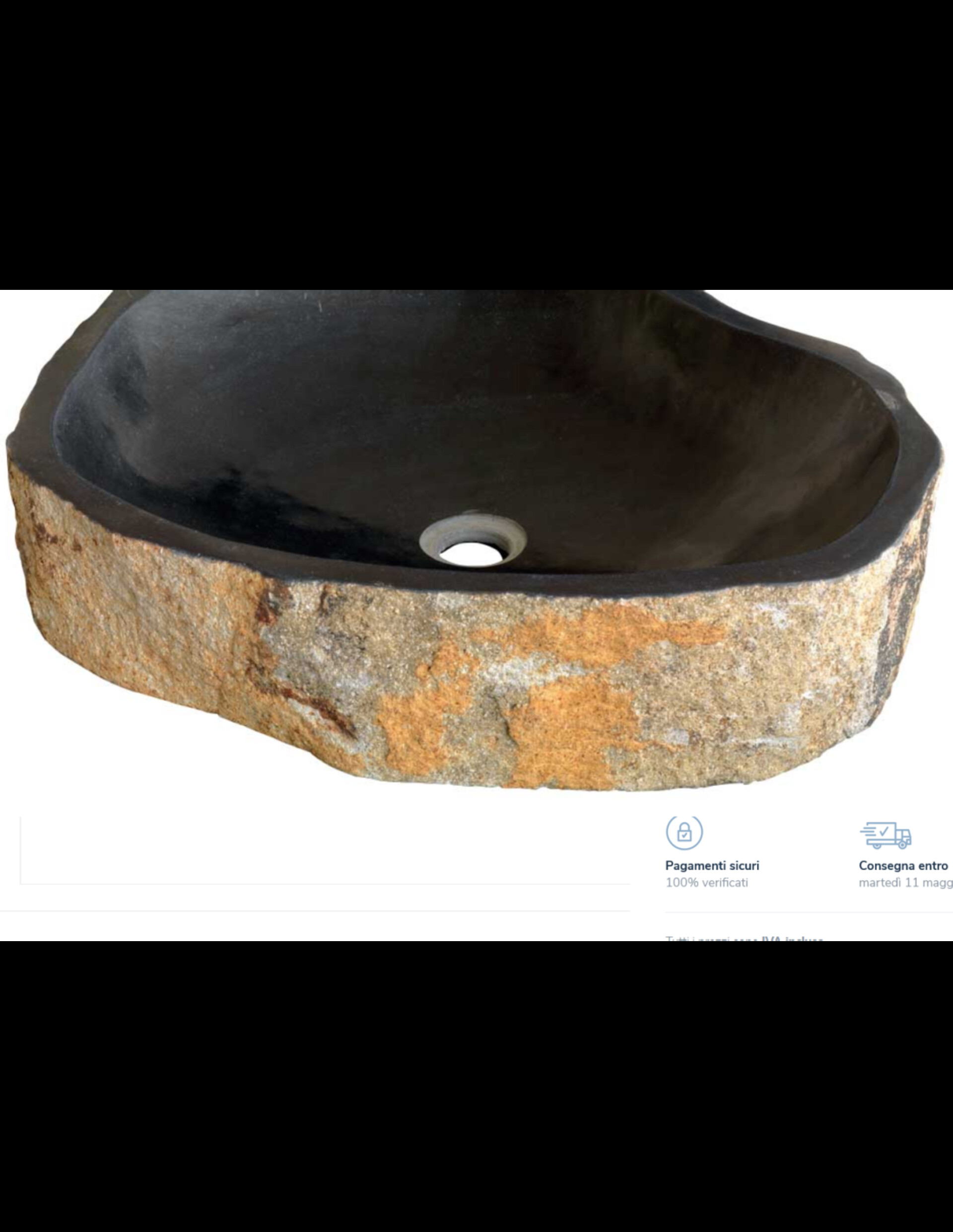 Lavabo Pilar Stone in pietra lavica [pezzo unico] Imso Ceramiche ISLAPILST