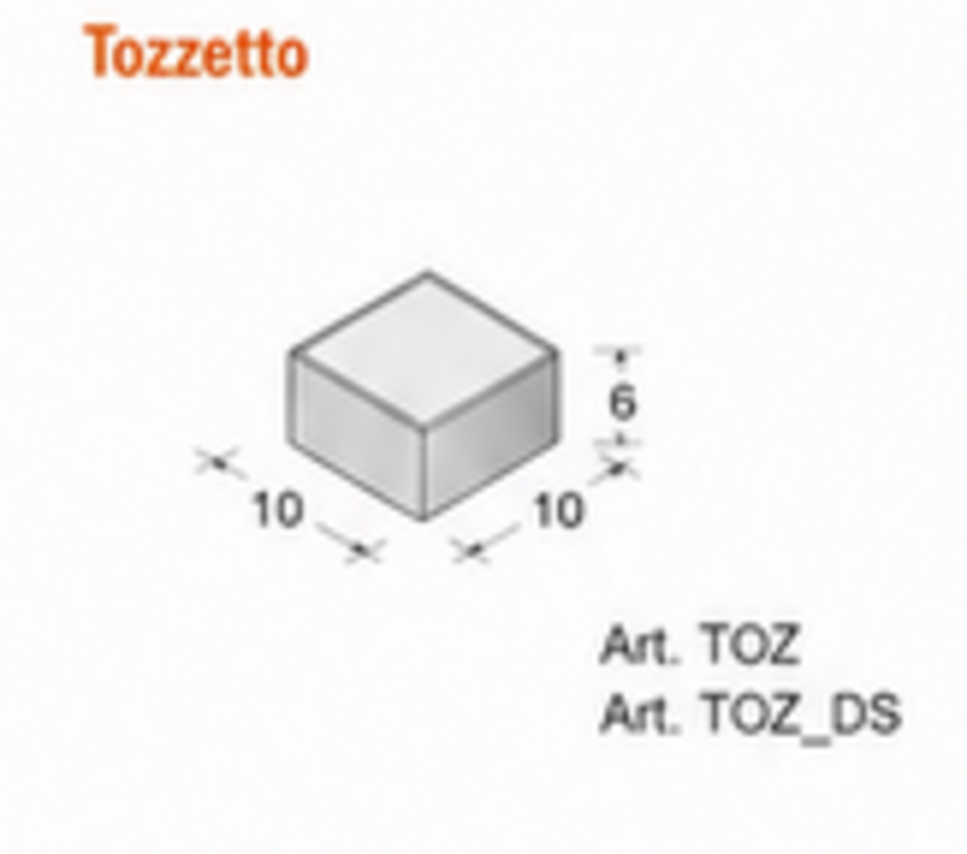 TOZZETTO Paviblok per pavimentazioni decorative, bordure e disegni geometrici di alta qualità.
