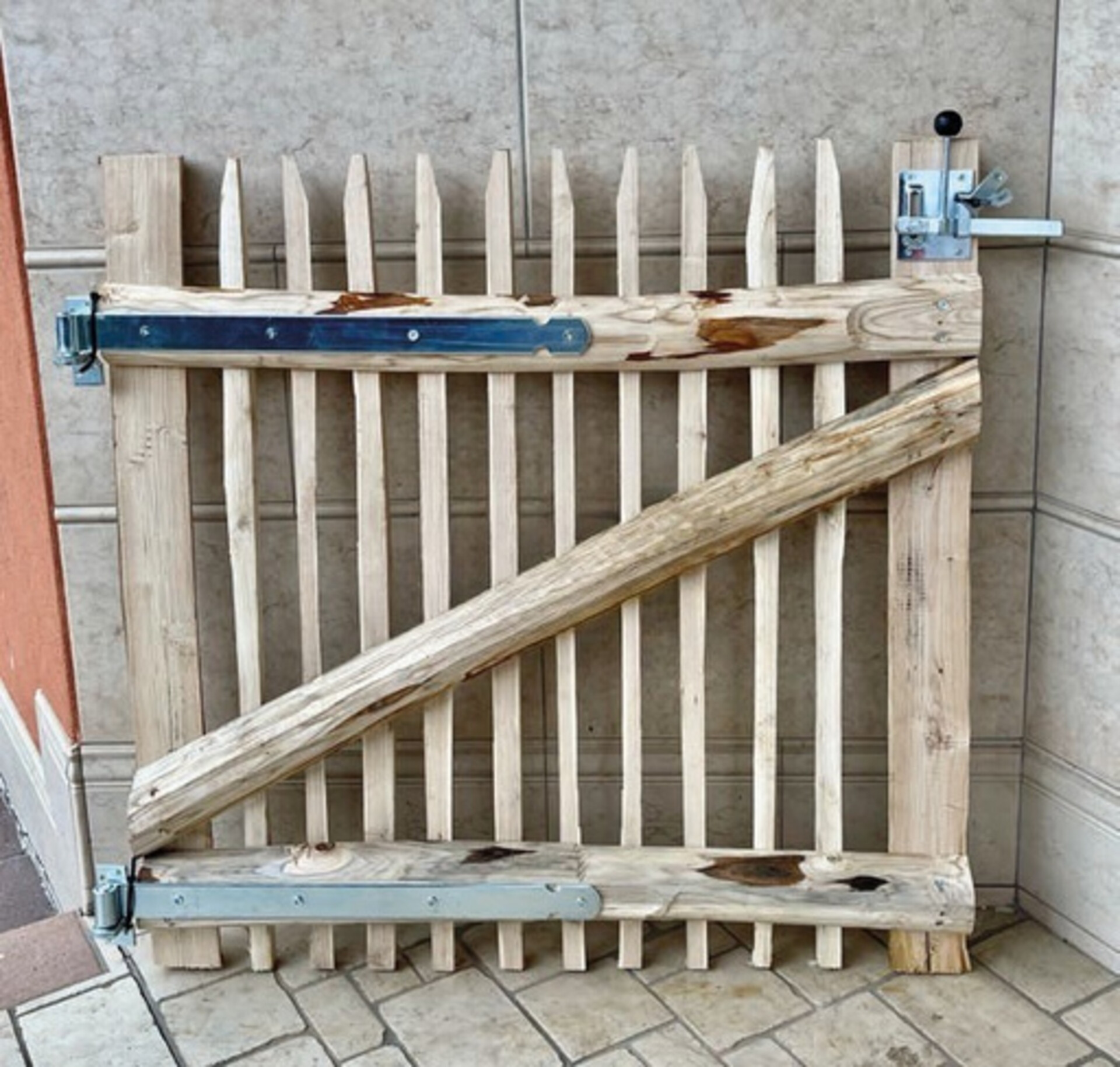 Cancelletto in legno di castagno altezza 120 cm larghezza 100 cm ELLEURBAN Cancelletto 120x100