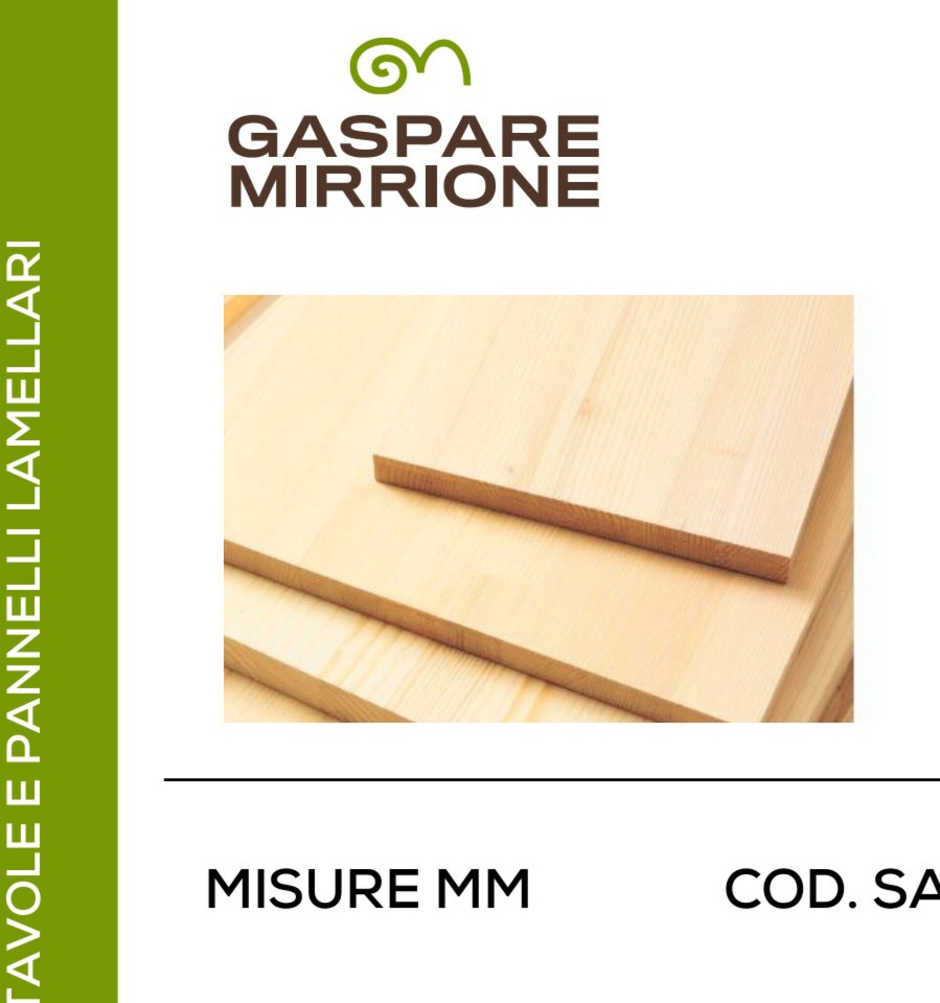 Tavola lamellare in abete 18x400x2000 mm Gaspare Mirrione Tavola lamellare abete