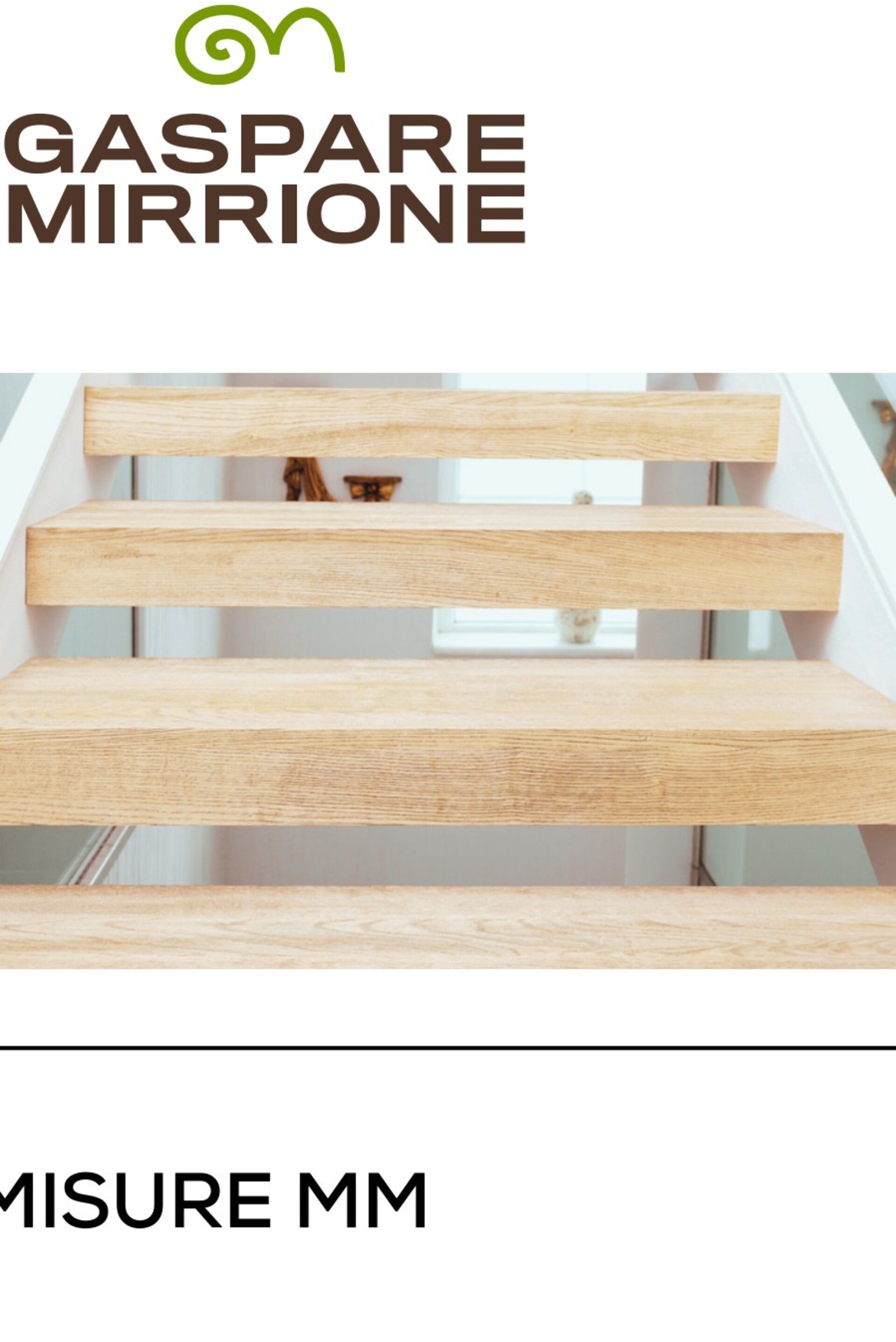 Gradino in rovere lamellare 32x650x1000 mm Gaspare Mirrione Gradino rovere lamellare