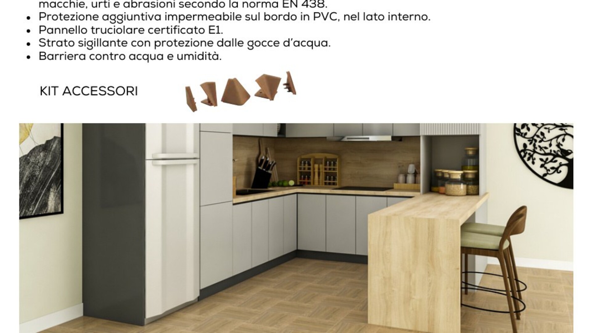 Top cucina idrofugo Rovere Belfast Gaspare Mirrione Top idrofugo Rovere Belfast A 907 PS 81