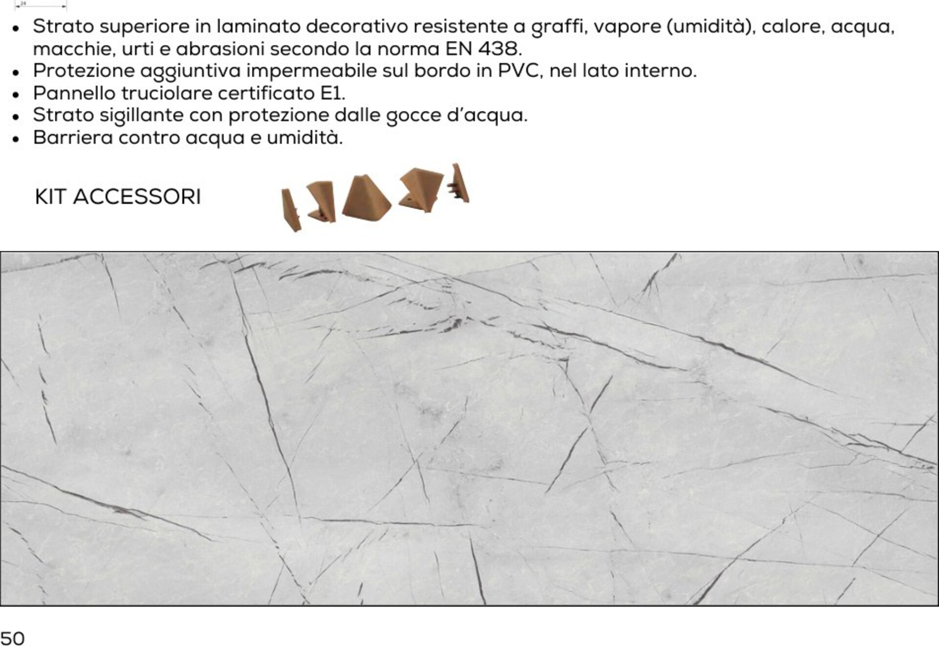 Top cucina idrofugo Caspio Gaspare Mirrione Top idrofugo Caspio F 083 PS 56