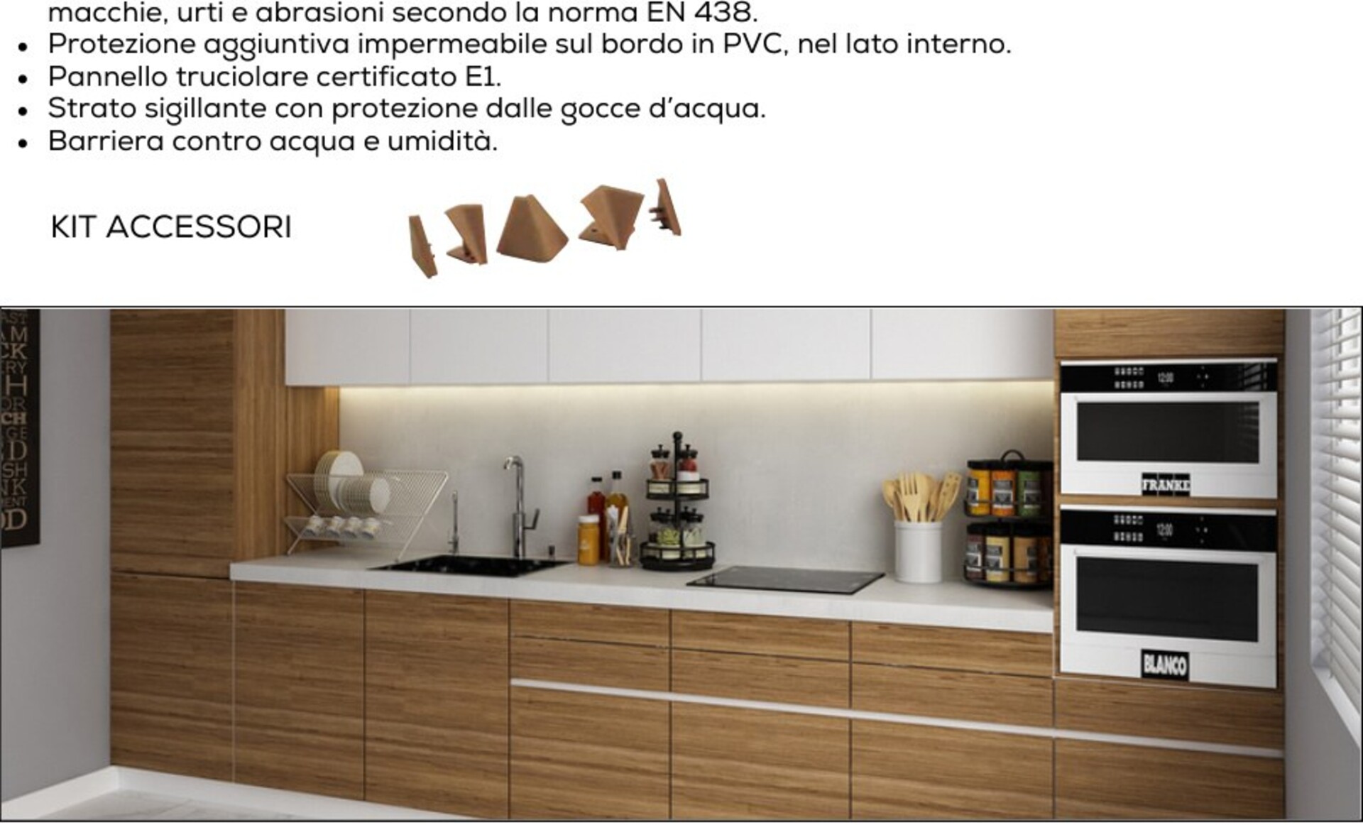 Top cucina idrofugo Bianco Gaspare Mirrione Top idrofugo Bianco D 129 PS 22