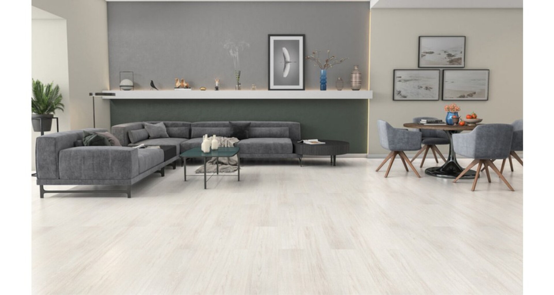 Pavimento laminato FIX AC3 Rovere Bianco - LODOS 7x197x1205 mm Gaspare Mirrione FIX AC3 Rovere Bianco LODOS