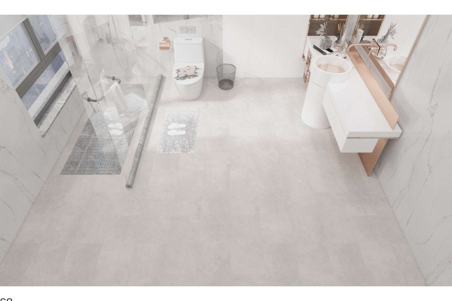 Pavimento SPC Pearl Cement 5x305x610 mm Gaspare Mirrione SPC ST 001 Pearl Cement