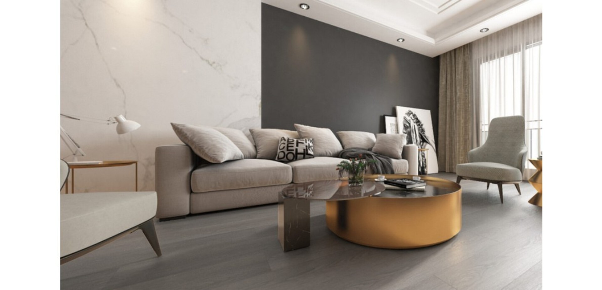 Pavimento SPC Rich Grey Oak 5x228x1220 mm Gaspare Mirrione SPC WD 001 Rich Grey Oak