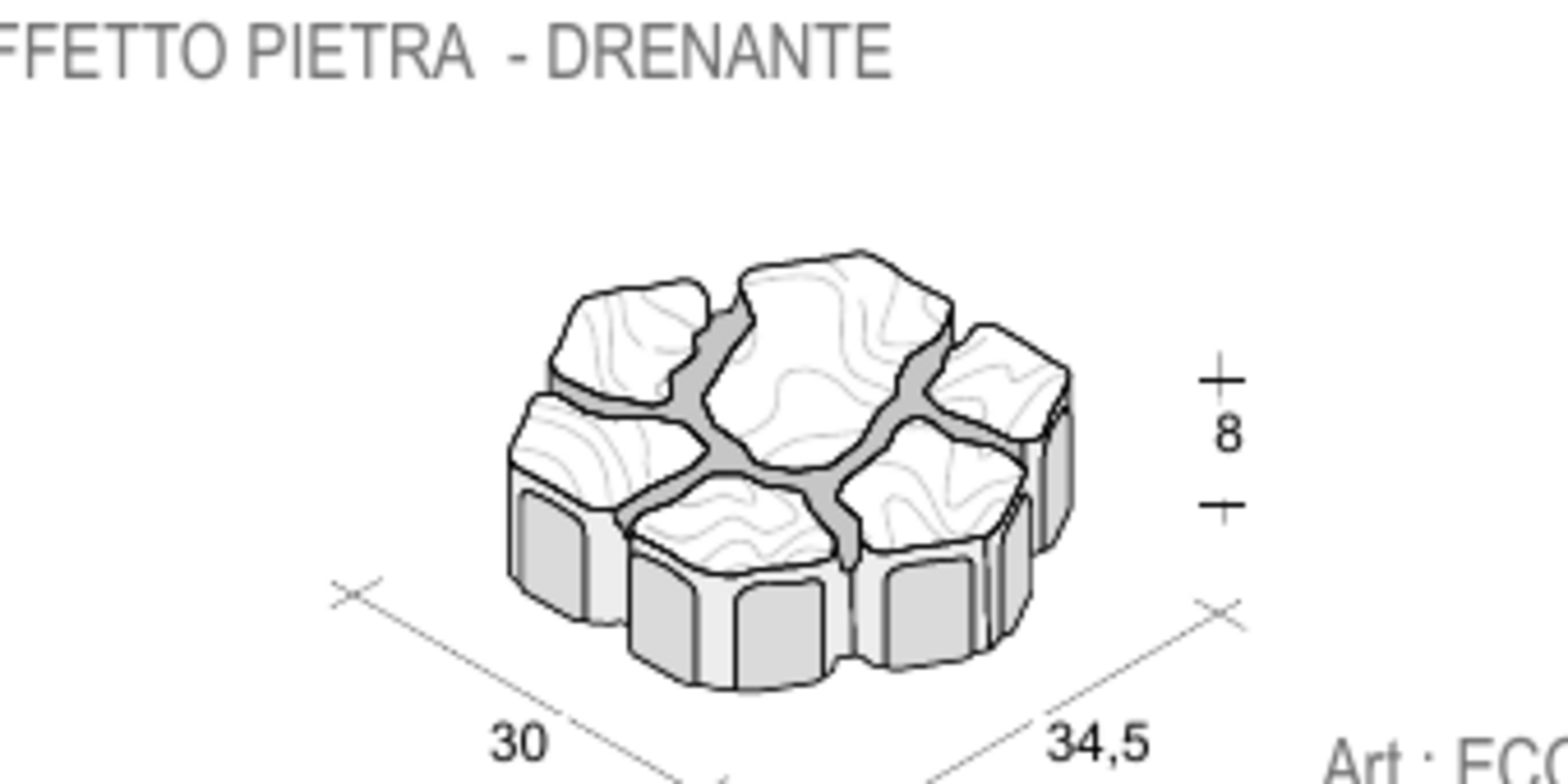 Grigliato EcoStone Paviblok Grigliato formati misti