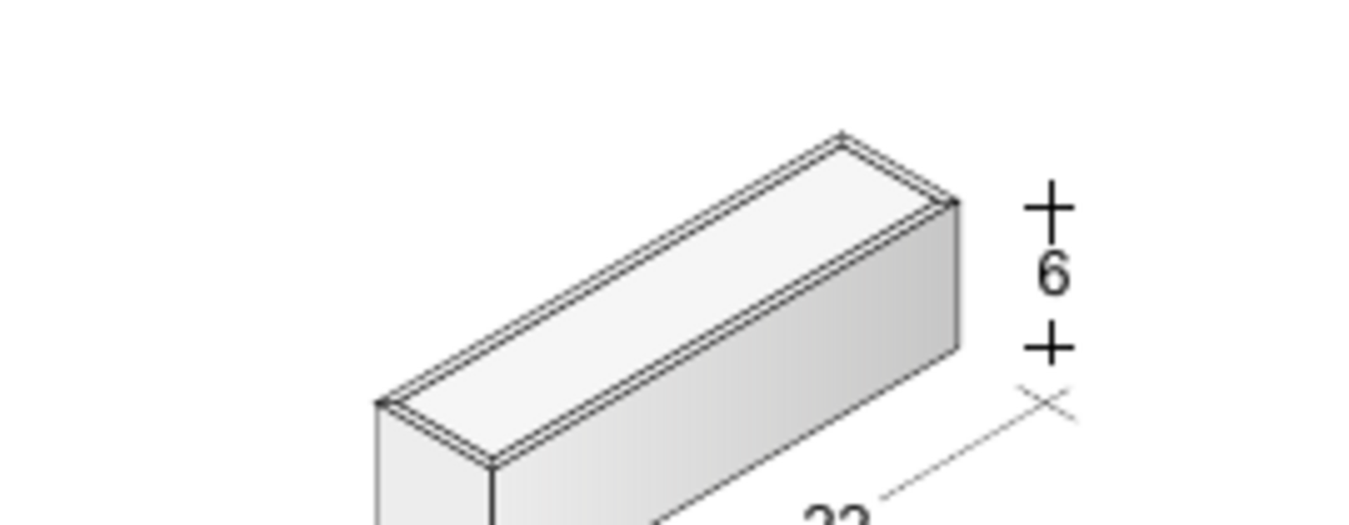 Listello Paviblok Massello 22 x 5,5 cm sp. 6 cm