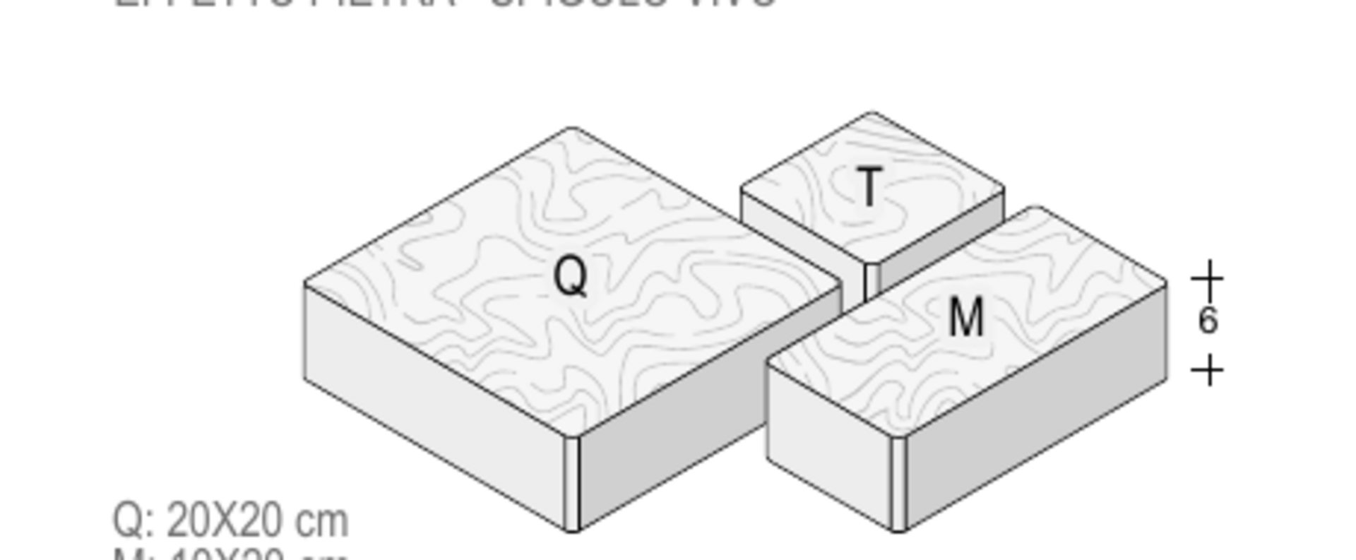Tria-Stone Paviblok Massello formati misti sp. 6 cm
