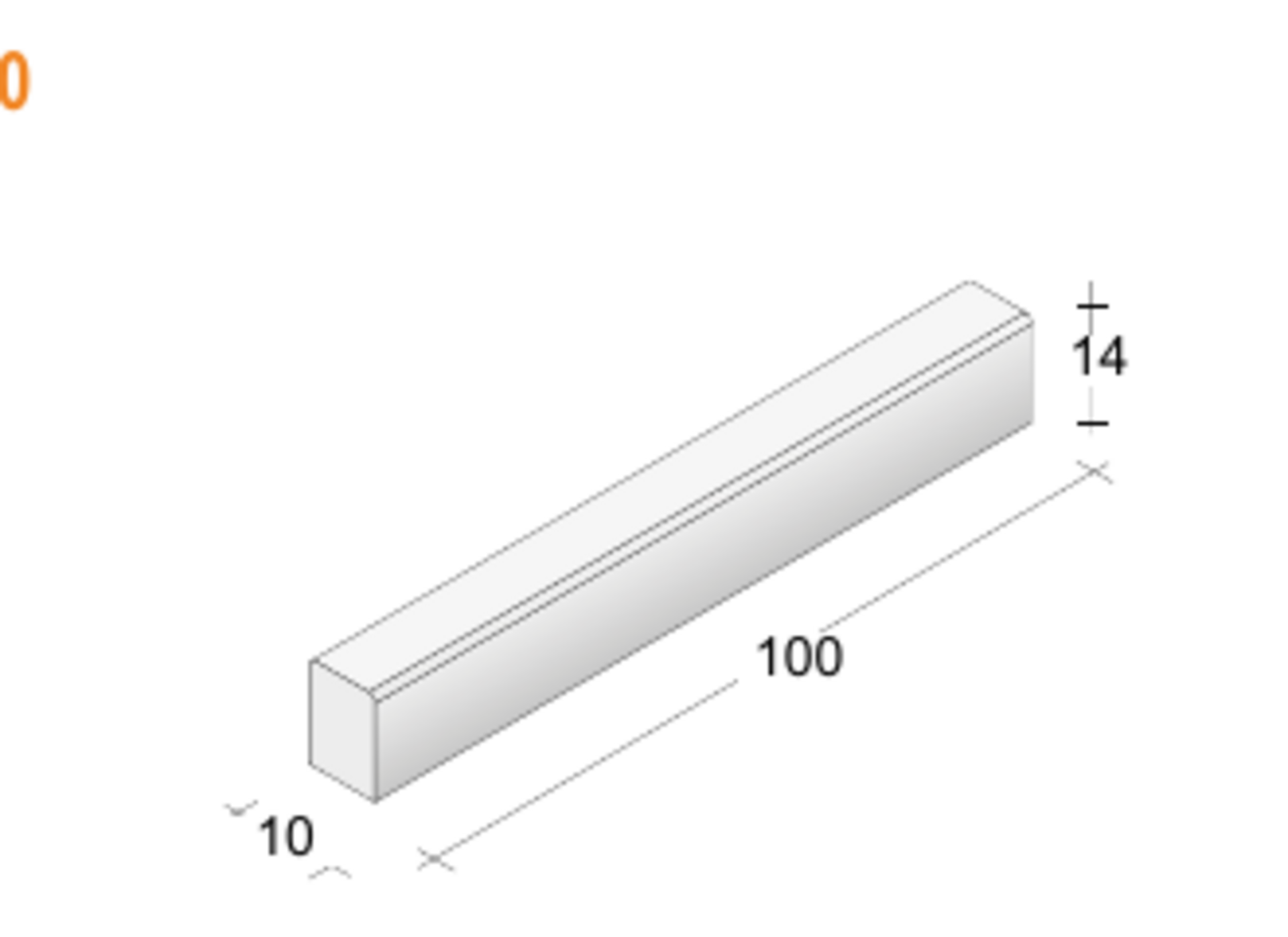 Cordolo Cd 10 Paviblok Cordolo 100 x 10 x 14 cm