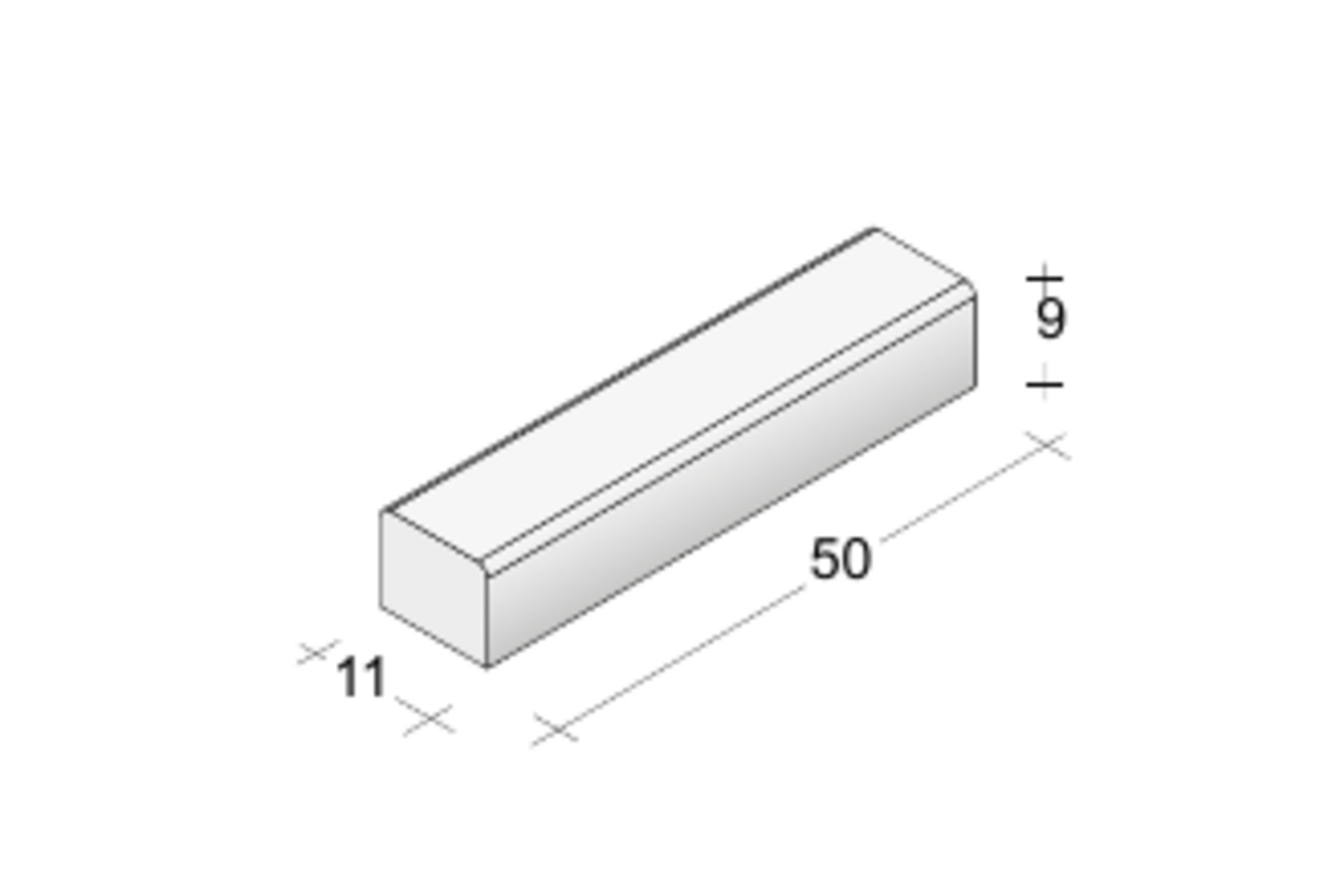 Cordolo Cd 11 Paviblok Cordolo 50 x 11 x 9 cm