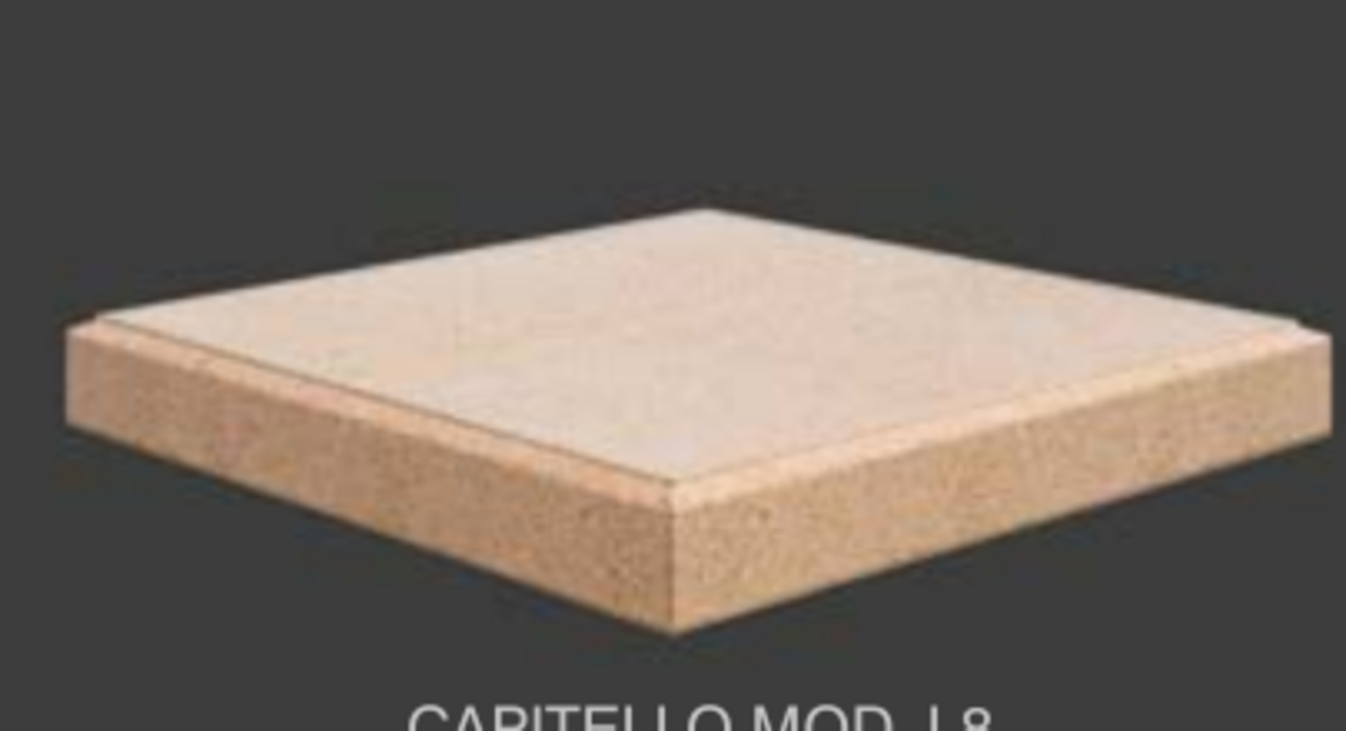 Capitello Mod. L8 Paviblok Profilo squadrato per pilastri H 8 cm