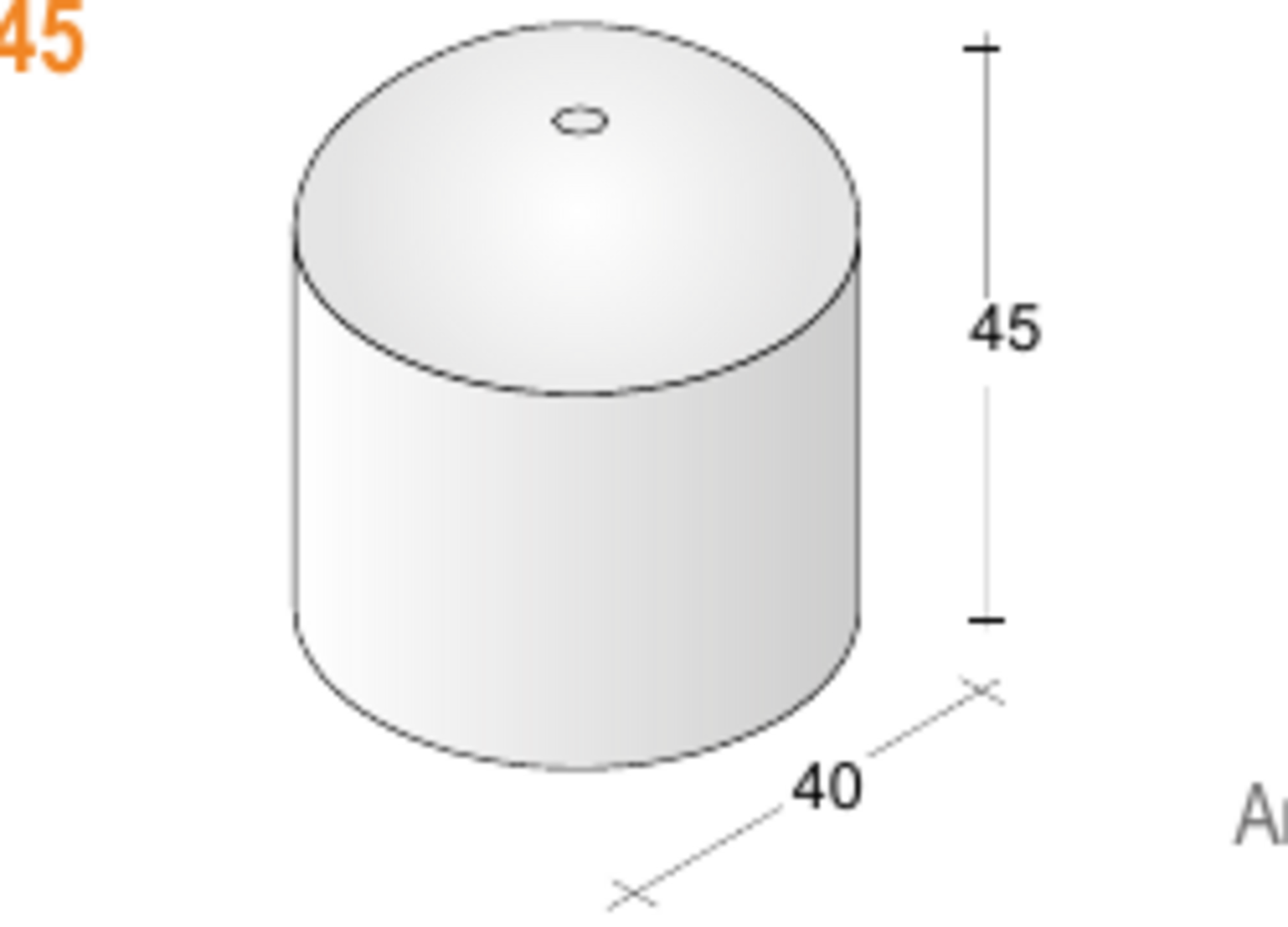 Dissuasore Paviblok Cilindrico con occhiello, H 45 o 70 cm