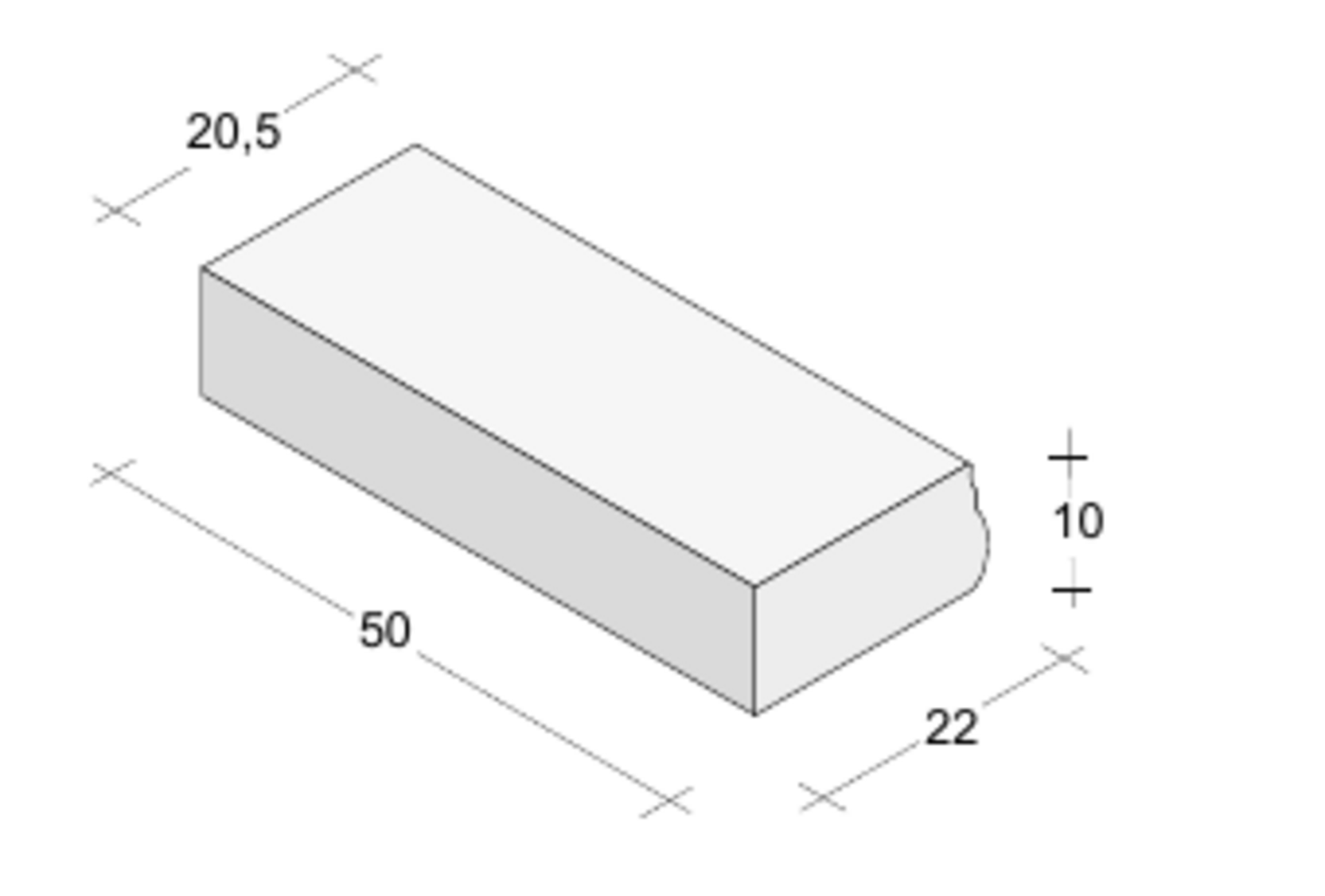 Base per Balaustra Paviblok Elemento inferiore levigato 50 cm