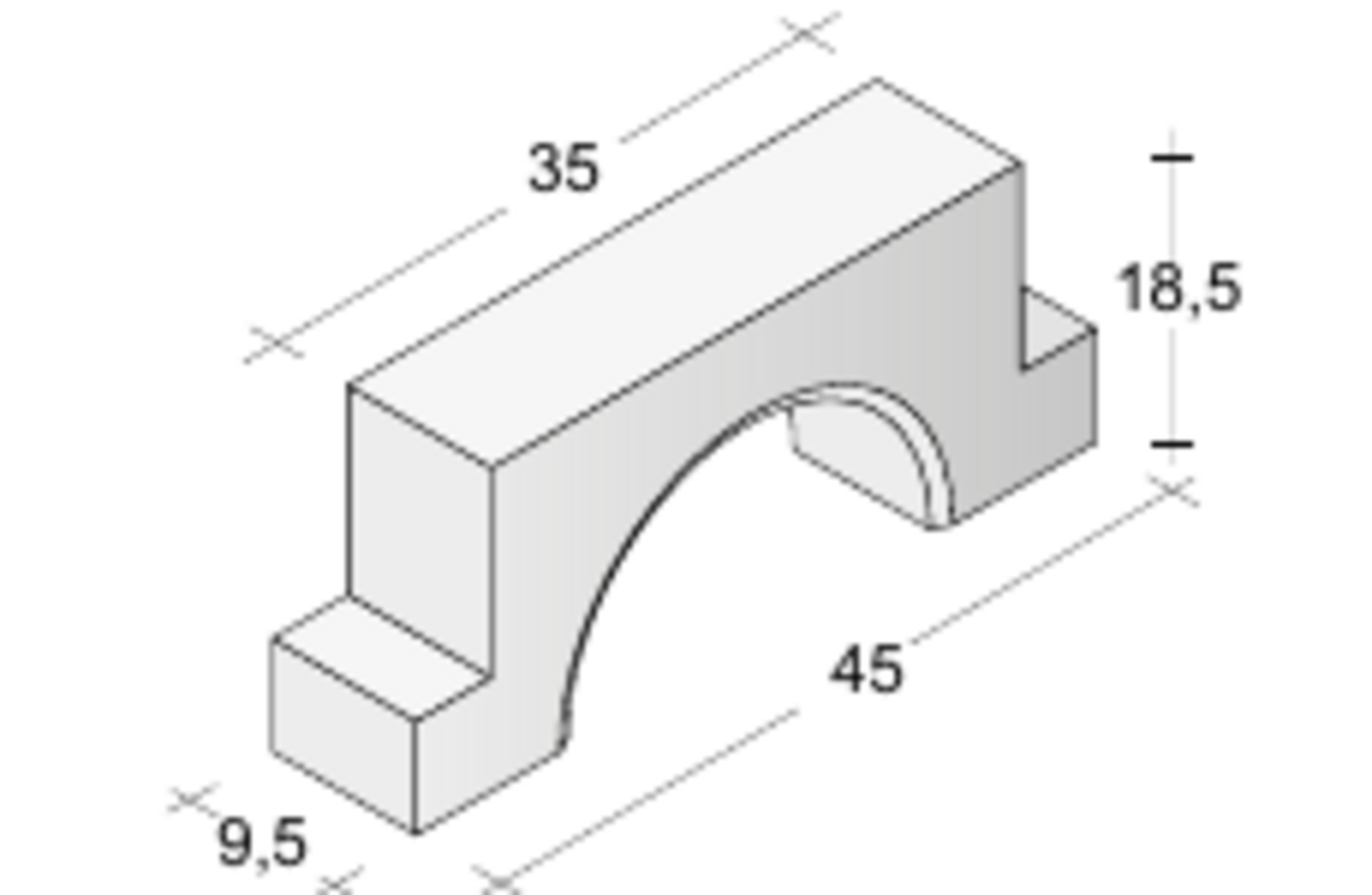 Recinzione a Fungo Paviblok Grigliato frangisole ad archi 45 cm