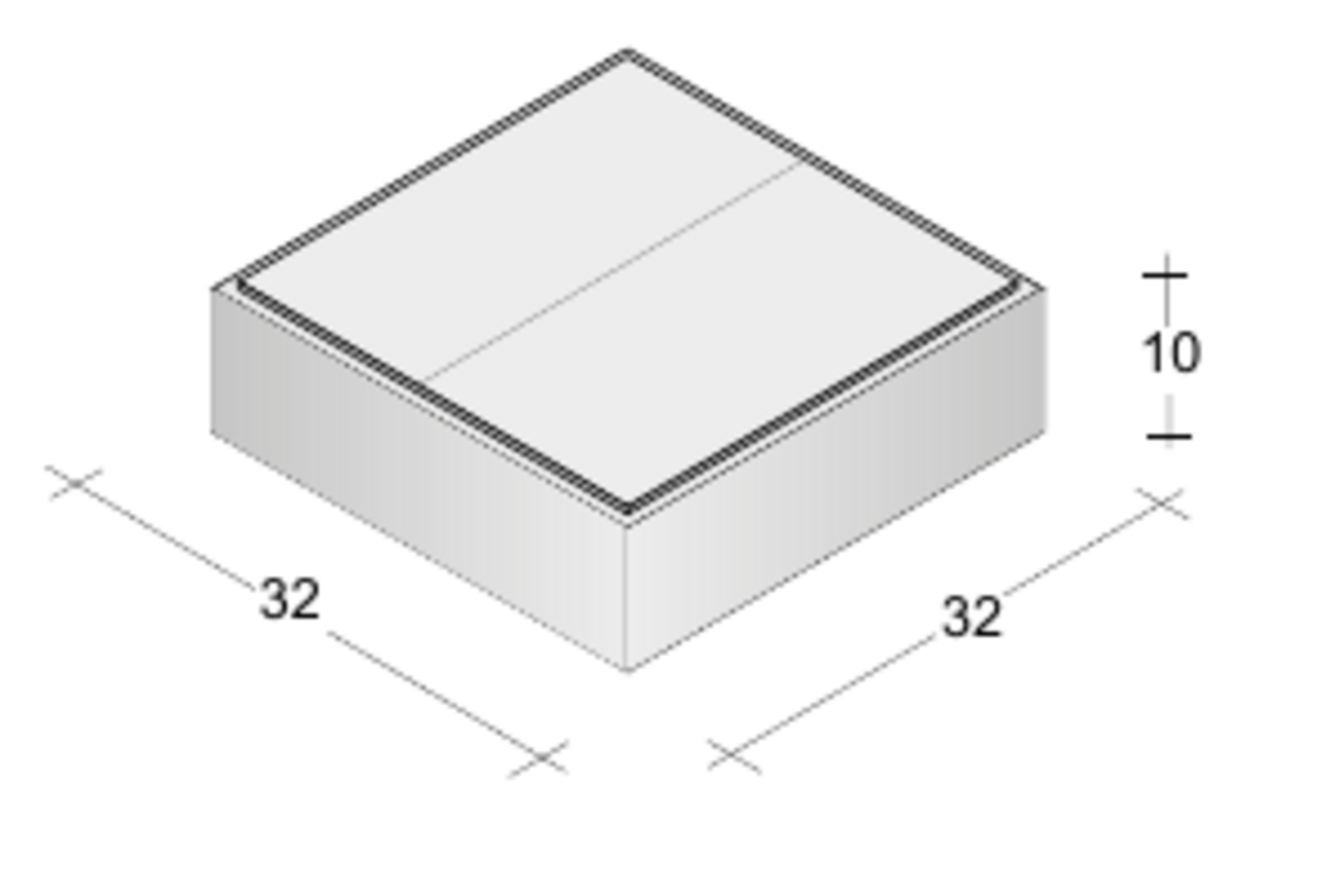Base Pilastro Paviblok Appoggio levigato 32 × 32 cm