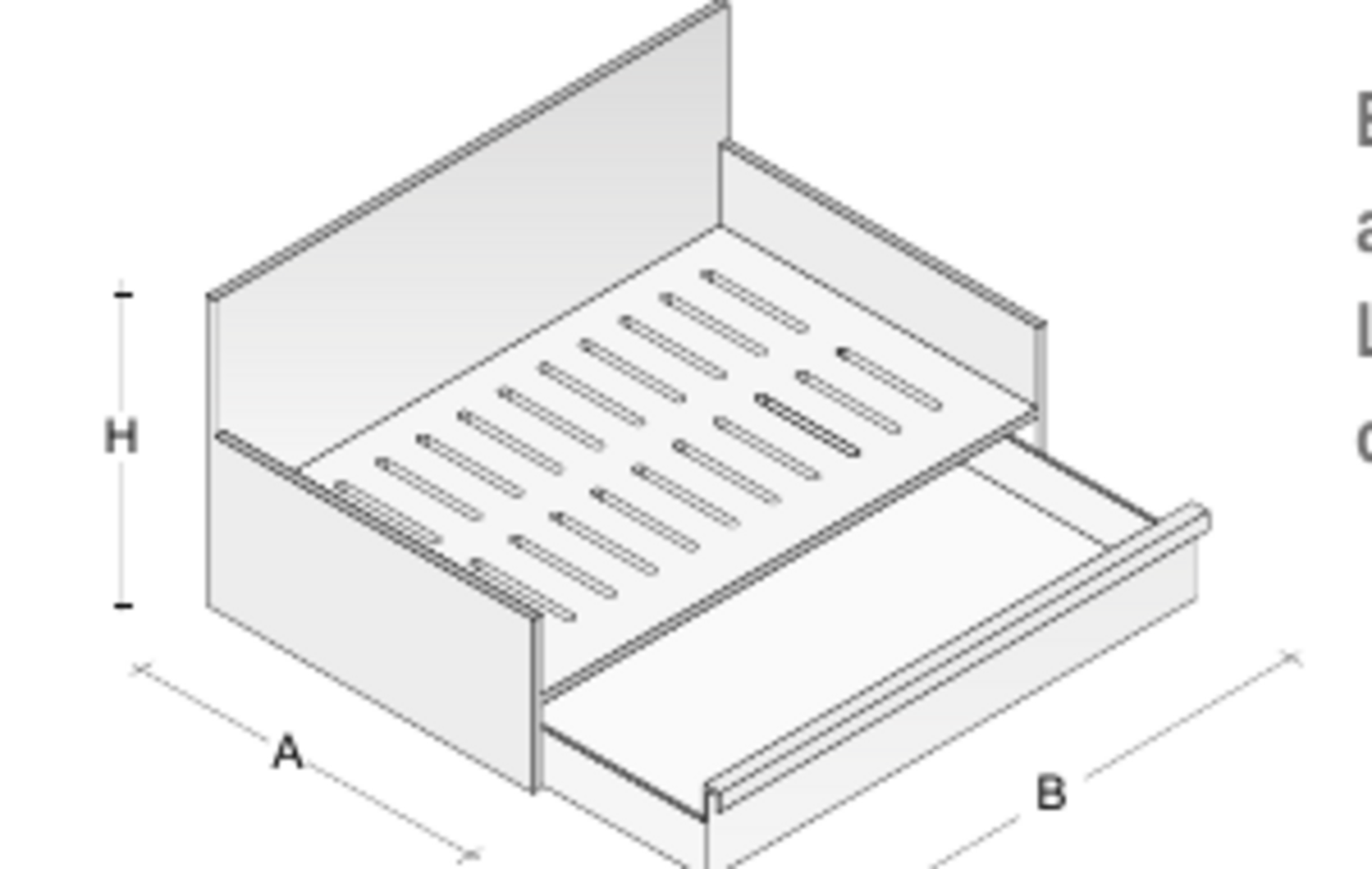 Braciere - Portacenere Paviblok Accessorio con cassetto cenere 40 × 63 cm