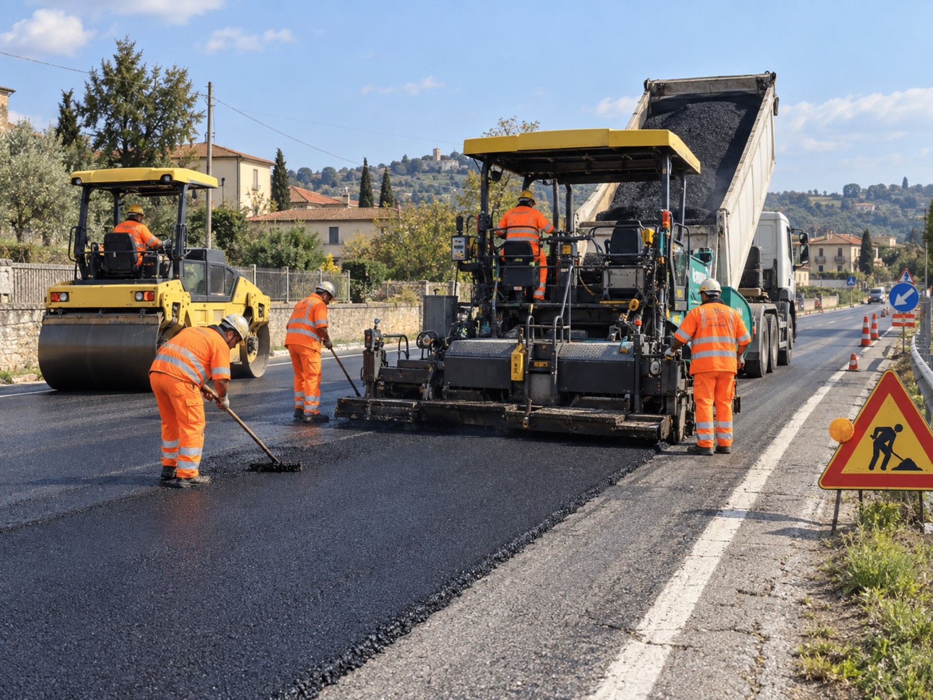 Lavori in asfalto: strade, piazzali e parcheggi