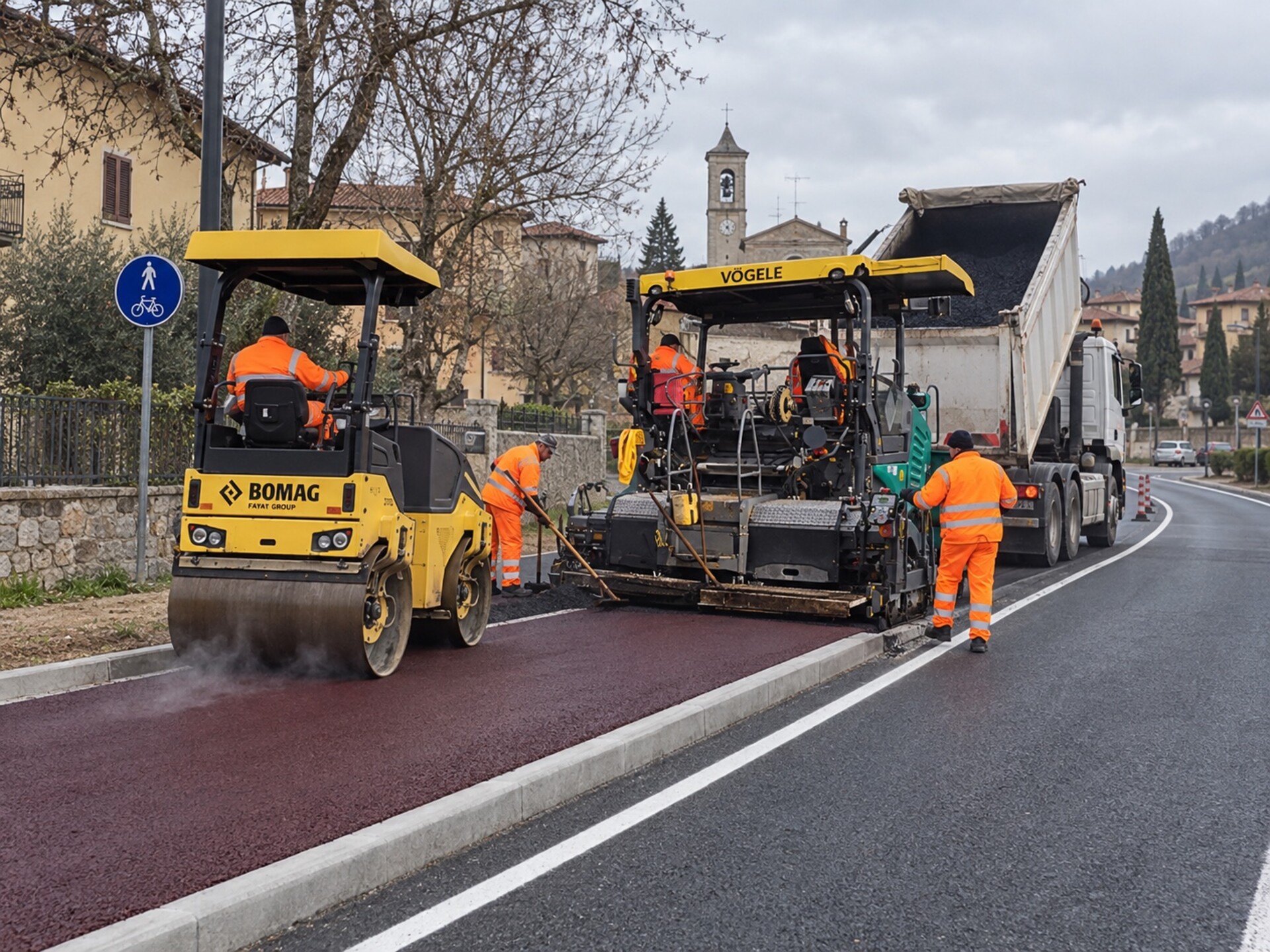 Lavori in asfalto: strade, piazzali e parcheggi
