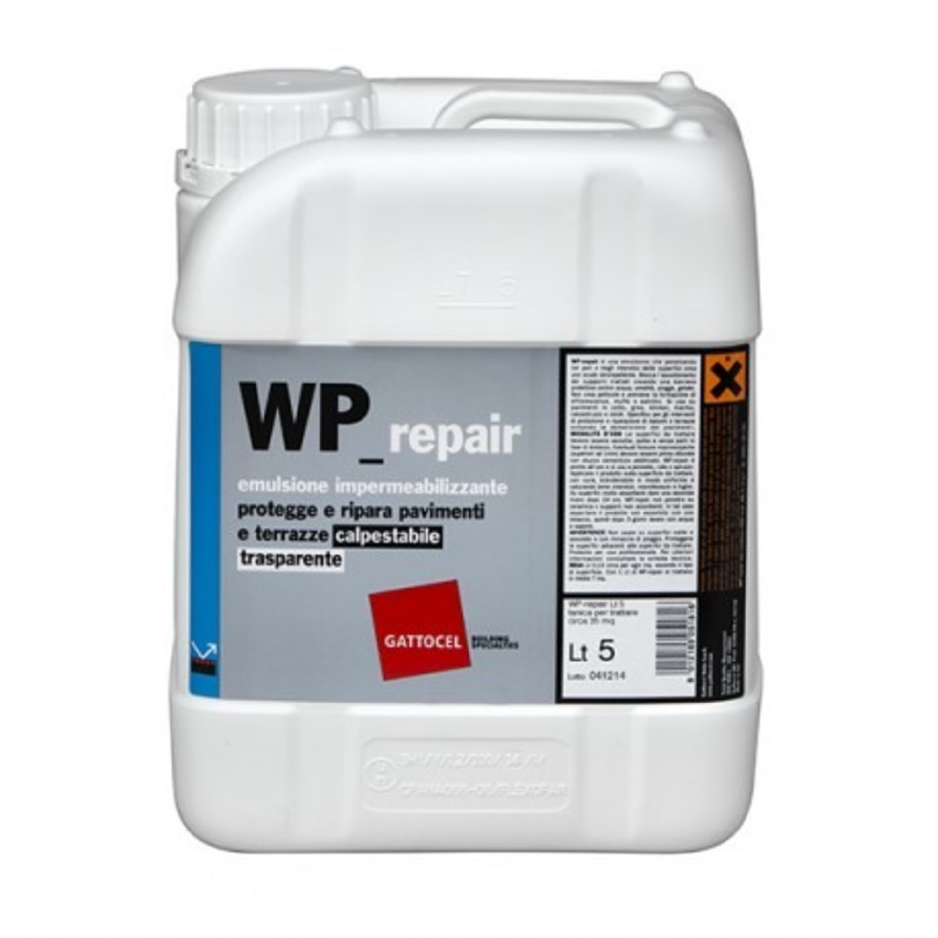 Salva Terrazze WP-repair Gattocel 5 Lt – Impermeabilizzante Trasparente per Terrazze e Pavimenti GATTOCEL WPREPAIR-5L