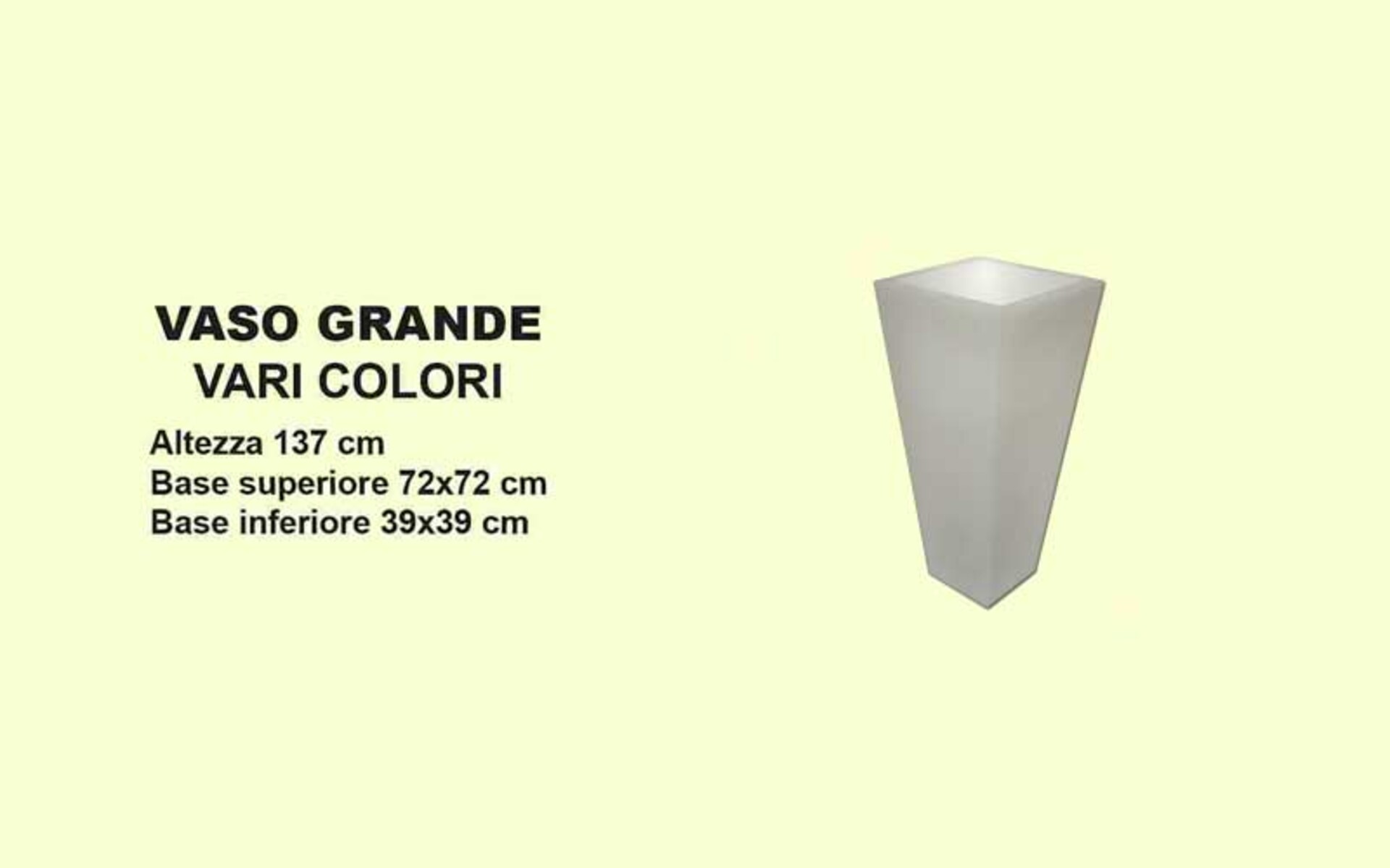 Vaso Grande da Giardino in Polietilene ECOPOL Vaso Grande