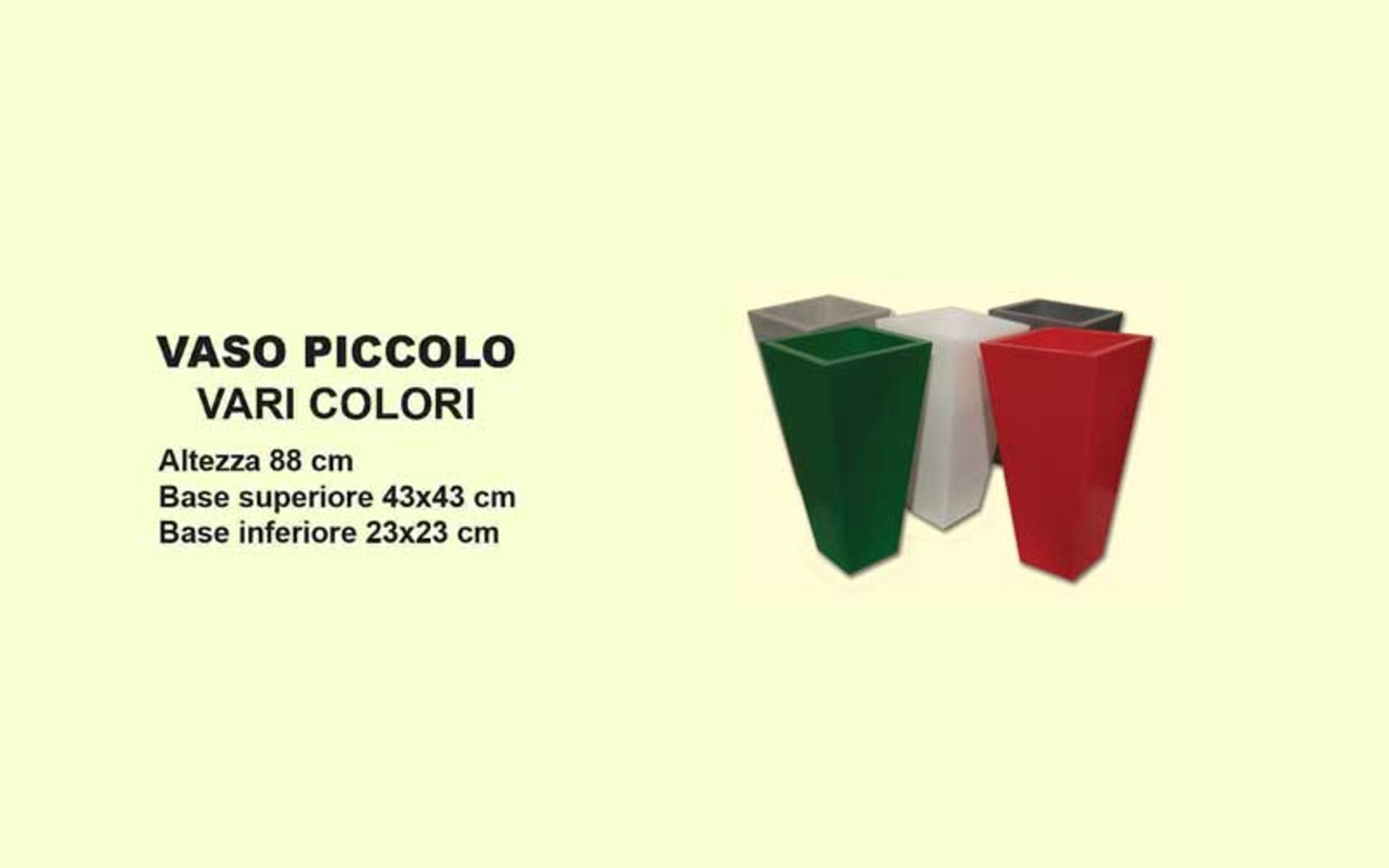 Vaso Piccolo da Giardino in Polietilene ECOPOL Vaso Piccolo